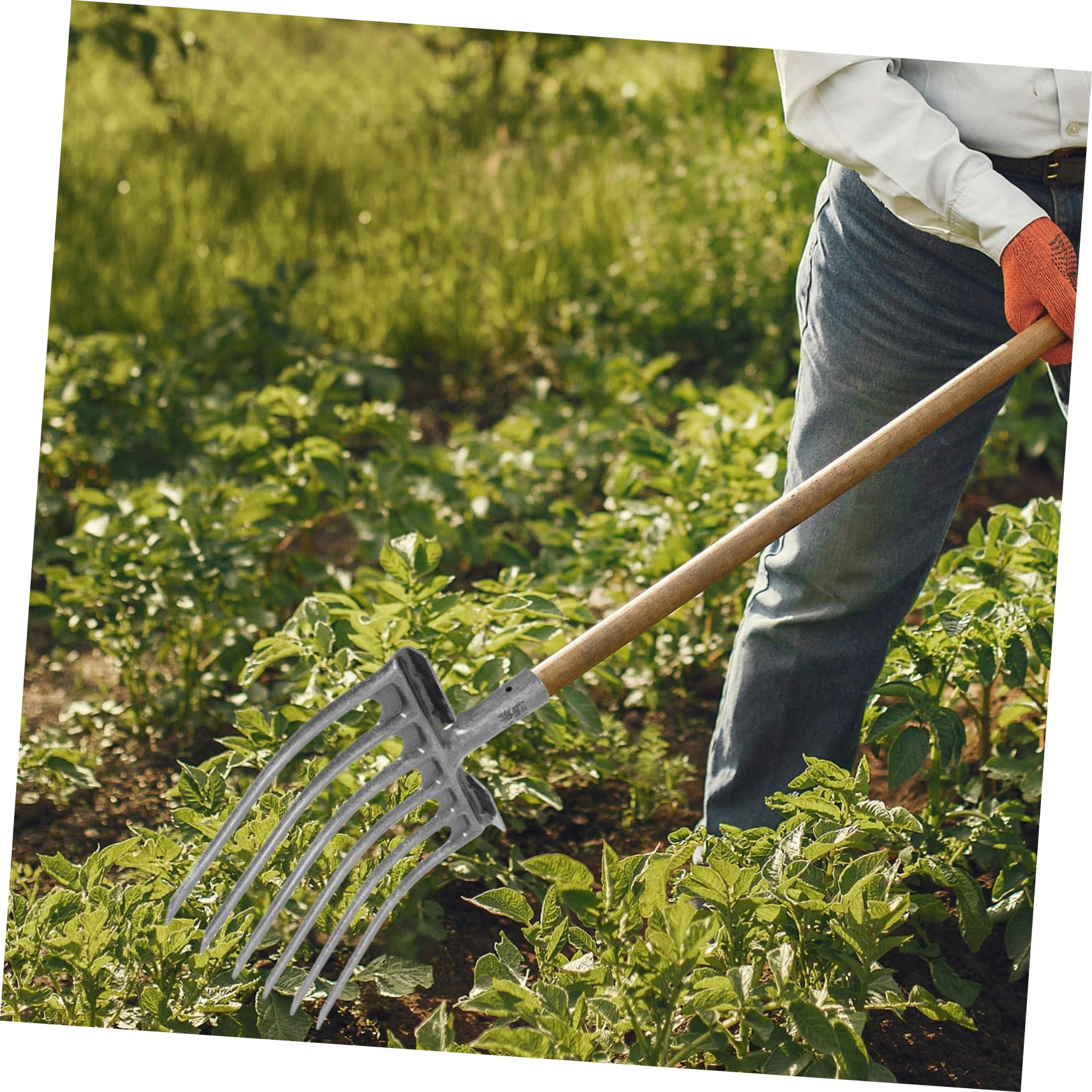 SUPVOX Attrezzo Per Giardino Testa in Attrezzo Agricolo Per Scavo e Lavorazione Del Terreno Per Arieggiare e Allentare Le Radici Facile Da Montare Su Manico
