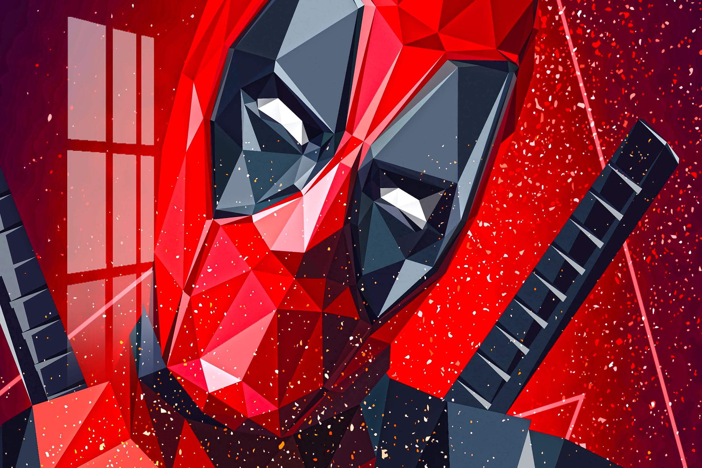 PREMIUM DEADPOOL FRAME WITH HIGH GLOSSY EFFECT 12x18 inch, Wall Mounted Gift for Women Men Birthday Special Moment Home and Gaming room Decor Frameless Photo Print