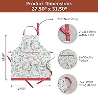 Vista 50 de Maison d' Hermine Delantal 100% de algodón para mujeres con bolsillo de cocina delantal de chef para hombres, decoración de Pascua