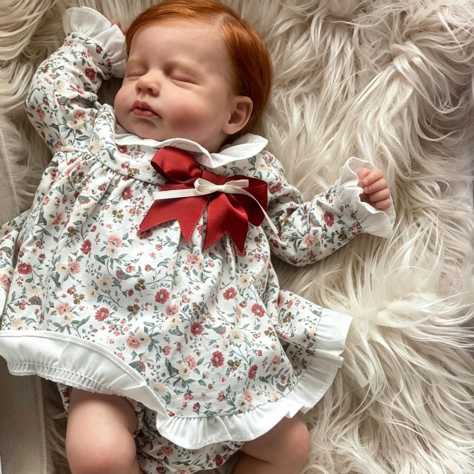50 cm, miękki silikon, Reborn Baby Doll, tkanina, ręcznie wykonana, winylowa, realistyczna lalka noworodka, z kwiatową sukienką, realistyczna, Bebe Reborn, lalka, prezent dla dzieci, od 3 lat