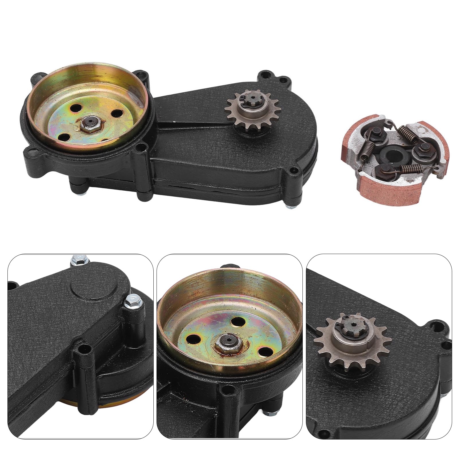 Juego de carcasas de embrague para máquina todoterreno, caja de embrague, caja de tambor 14T, juego de embrague para 47 ccm 49 ccm Mini Pocket Quad Dirt Bike ATV piezas tambor de embrague
