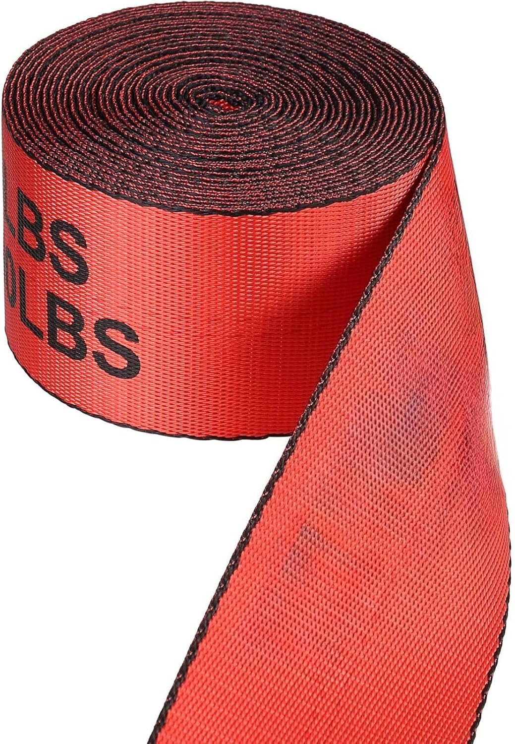 10 Pack Winch Straps 4" x 30' Heavy Duty Flat Hook Truck Tie Downs 18,000 lbs Breaking Strength for Flatbed Trailers,Towing,Recovery,Farm and Tree Saving,Red