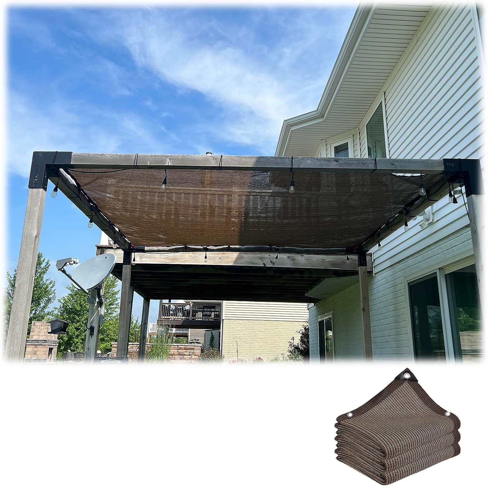 GJZQDKX 90% Shade Net for Greenhouse, Sunshade Canopy with Grommets, UV Protection, Windbreak for Patio, Garden, Balcony, Available in 2x, 3x, 3x4m, 4x5m, 6x6m