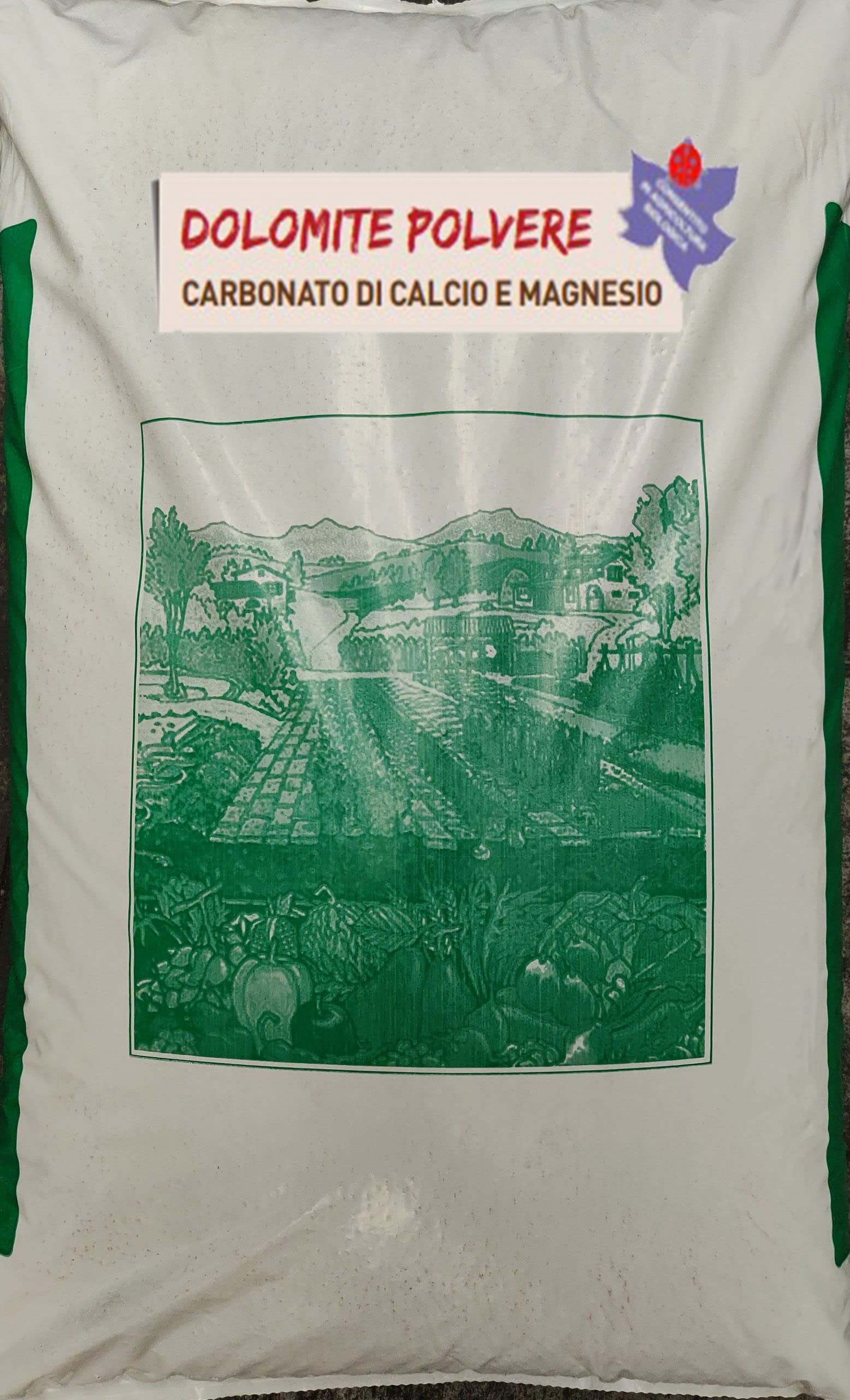 Dolomite Polvere 25KG CARBONATO di Calcio E MAGNESIO CONCIME CORRETTIVO Consentito in Agricoltura Biologica