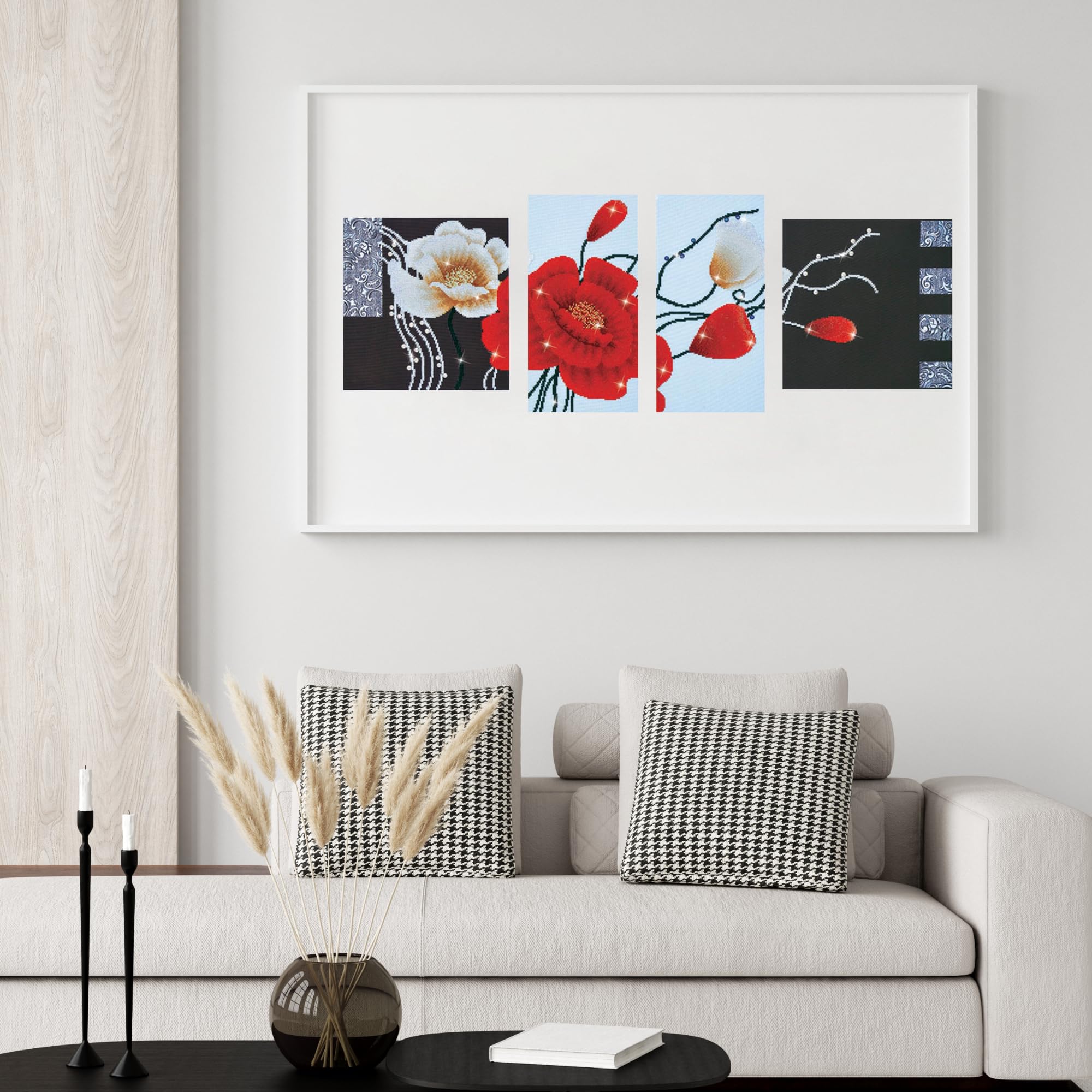 DIAMOND DOTZ Painting, Beginner Kit, Assorted, 142x50cm, Art Deco Poppies - Image 3
