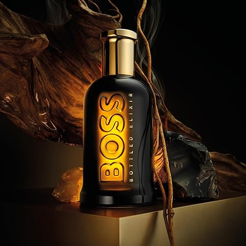 Miniatura 2 de Hugo Boss Men's Boss Bottled Elixir Parfum Notes of Cedarwood, Amber, and Fresh Wood