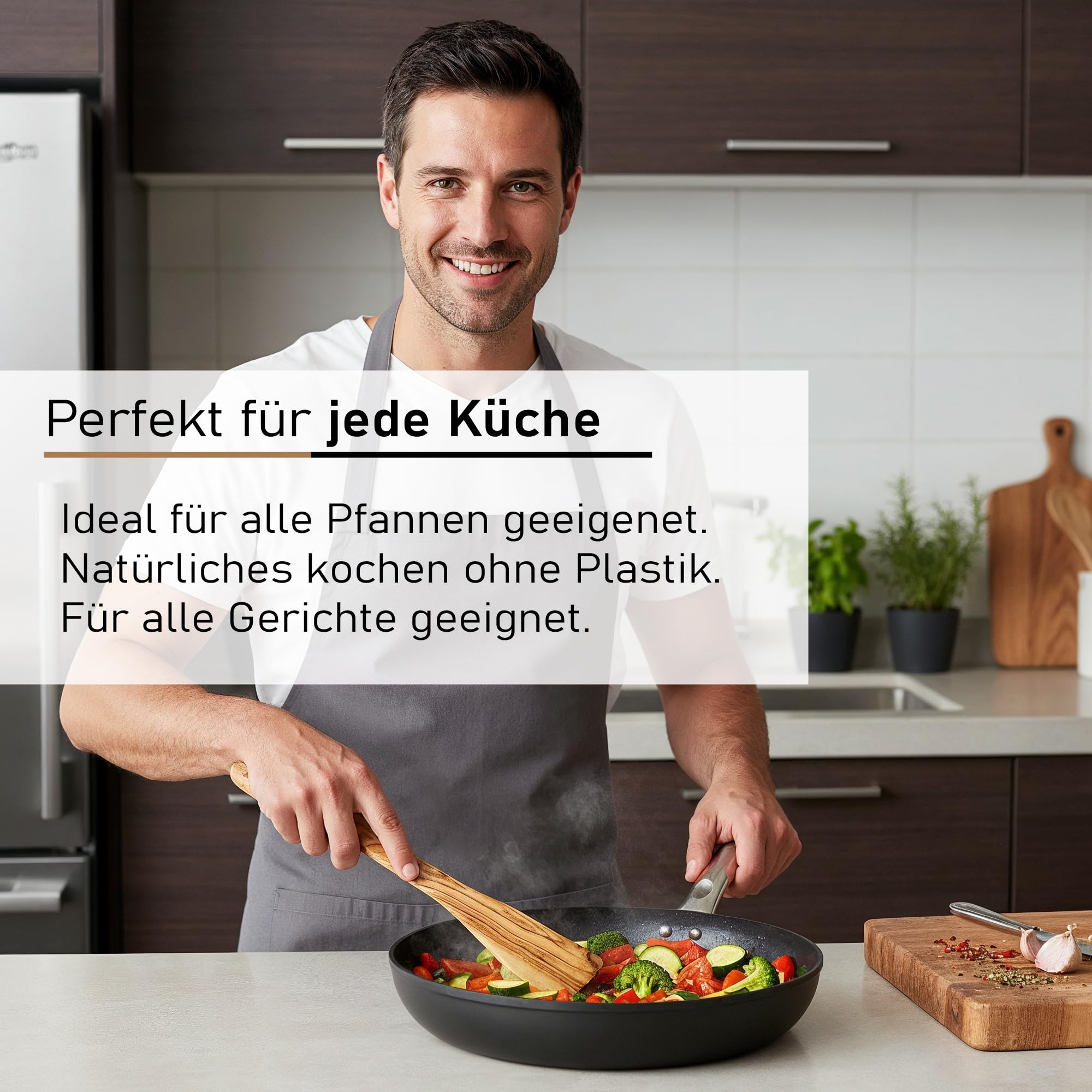 Image secondaire de Spatule en Bois d'Olivier Lunexus 31 cm - Ustensile de Cuisine Artisanale