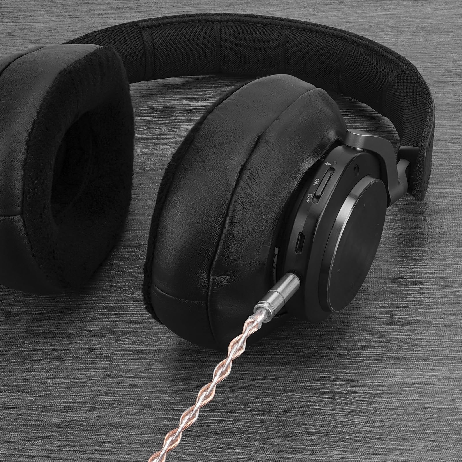 GEEKRIA Apollo Câble audio amélioré plaqué argent compatible avec Sony WH-1000XM6, Skullcandy Crusher ANC 2, Beats Solo 4, câble de remplacement 3,5 mm (1,5 m)