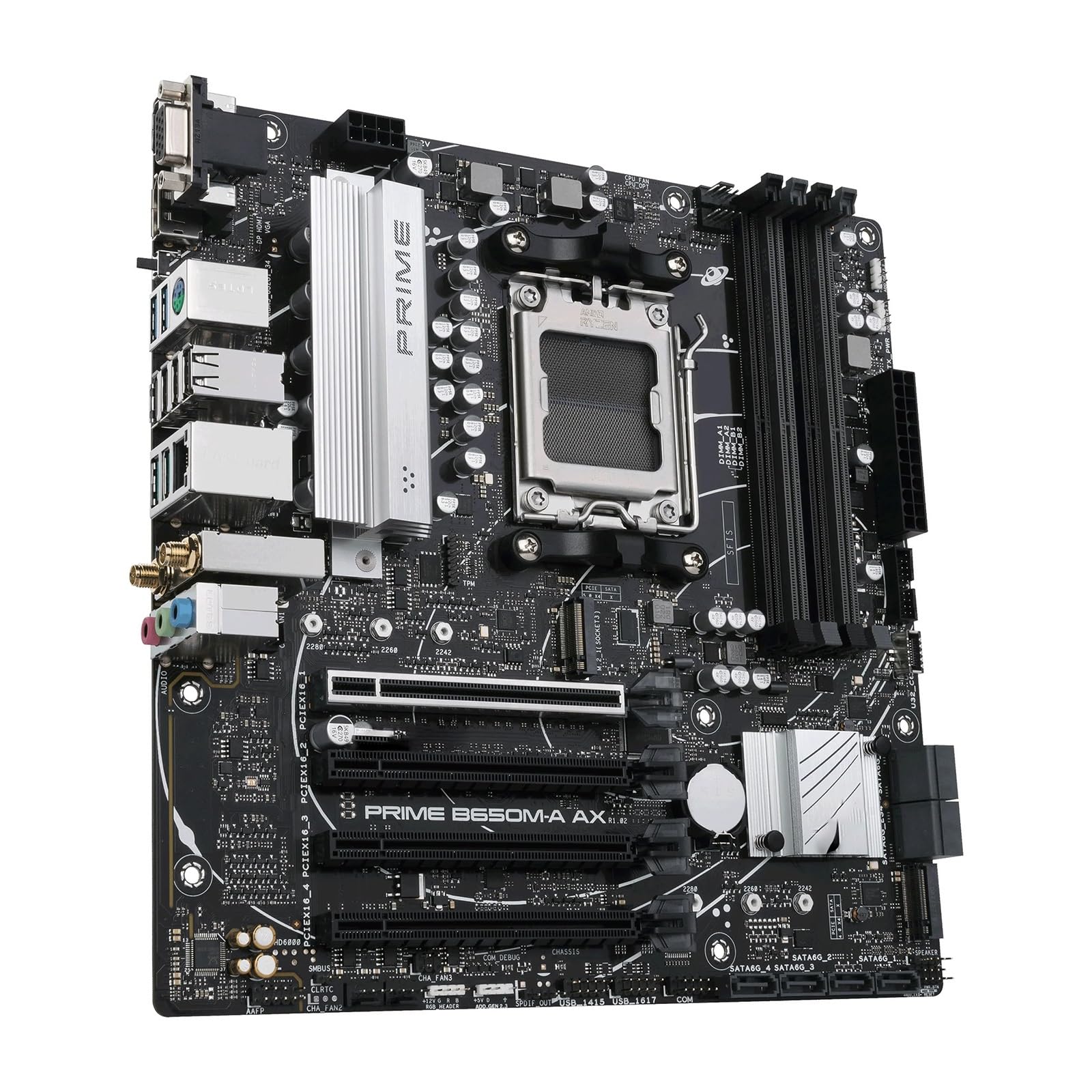 Placa Madre Placa Base Fit For ASUS Prime B650M-A AX B650 Socket AM5 DDR5 256GB M.2 SATA mATX Compatible con CPU Ryzen 9700 8500G 7600 7900 7700