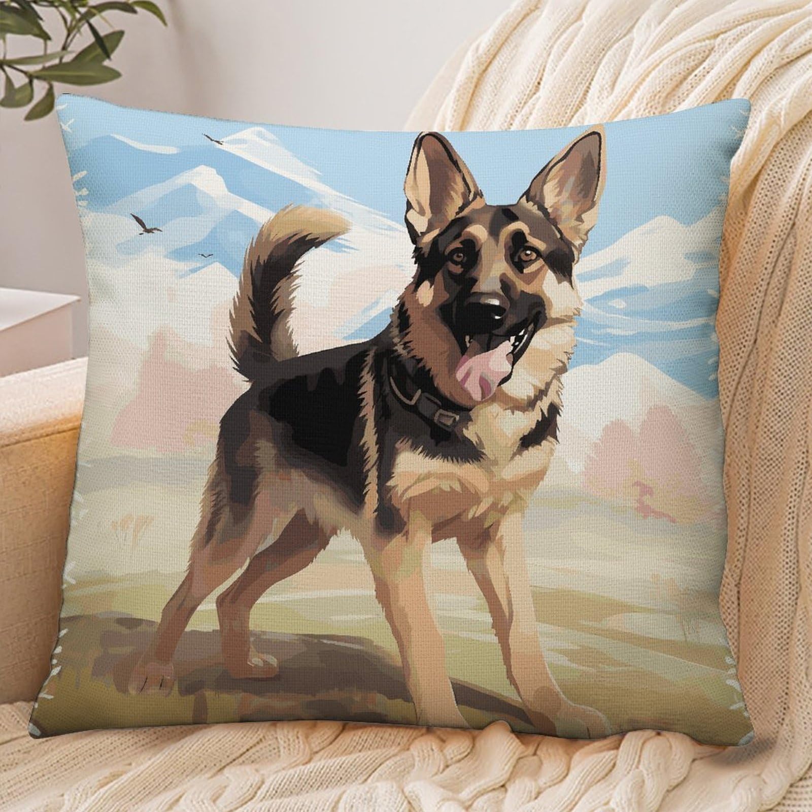 Fekiloot Style German Shepherd Dog Lovers Pillowcase Pillow Sham Pillow Case