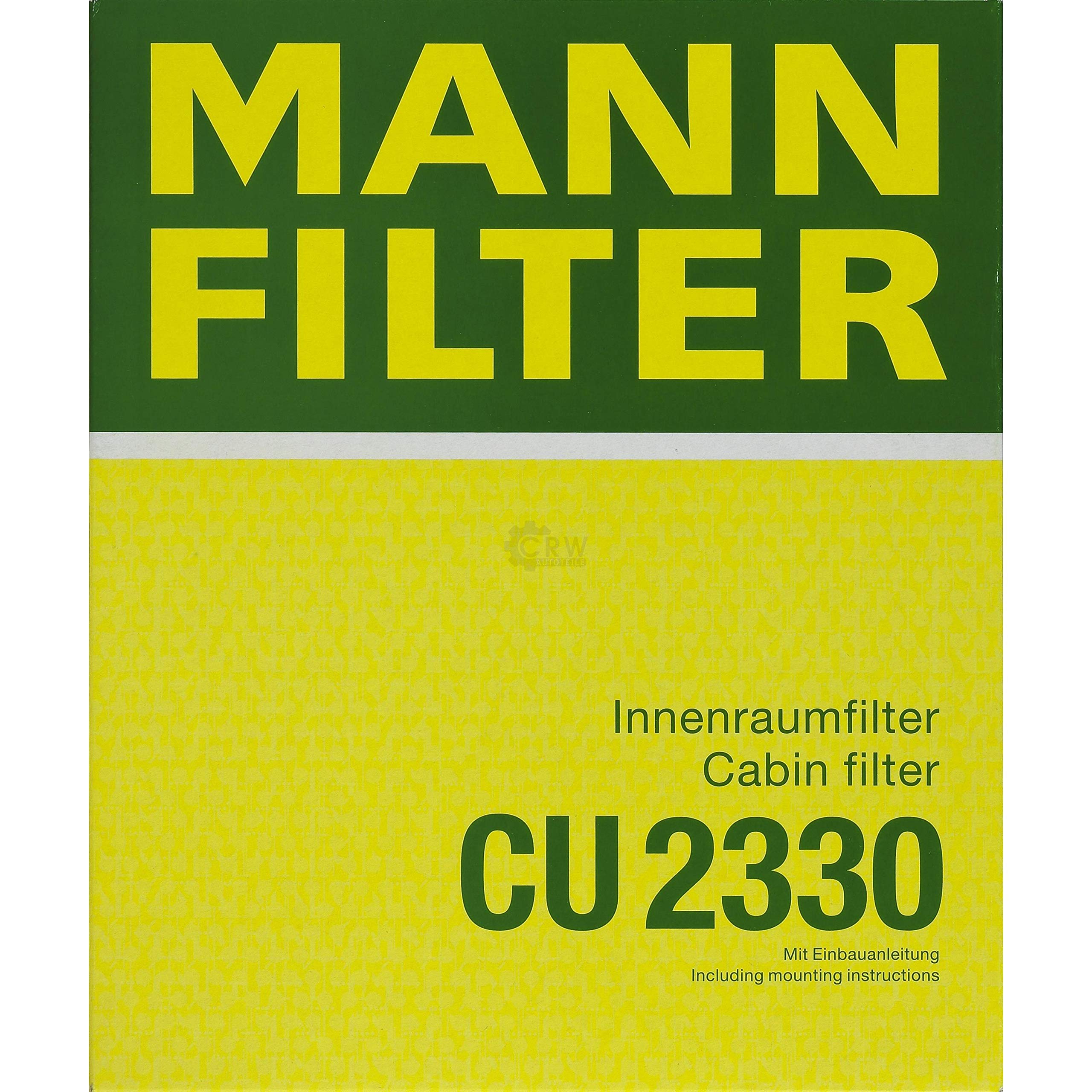 Paquete de inspección Kit de mantenimiento de filtros con filtro de aceite W 67/2, filtro de aire C 2324, filtro de combustible WK 55/2, filtro de habitáculo CU 2330, tornillo de cierre