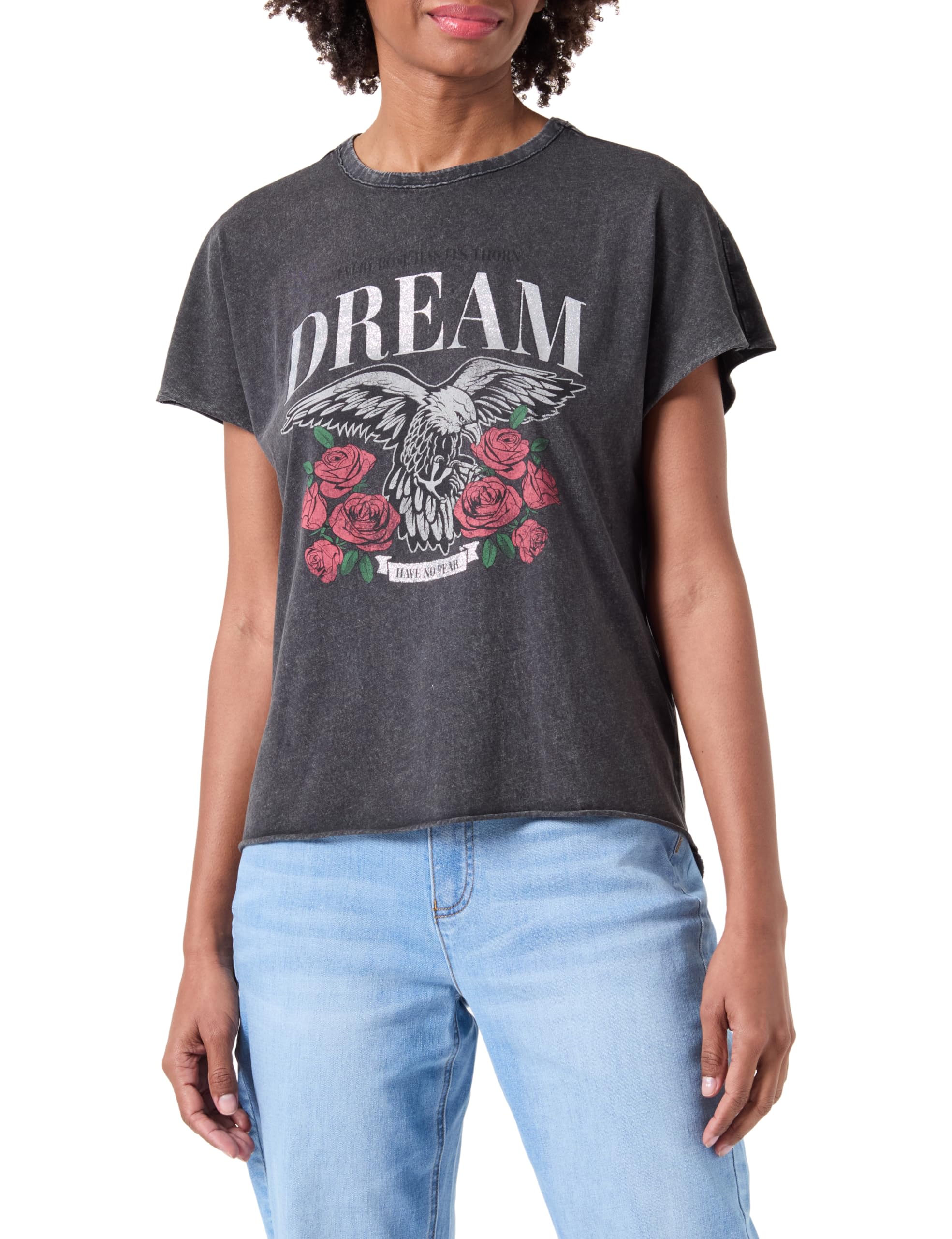 Only Onllucy Life S/S Roses Top Box Jrs Camiseta para Mujer