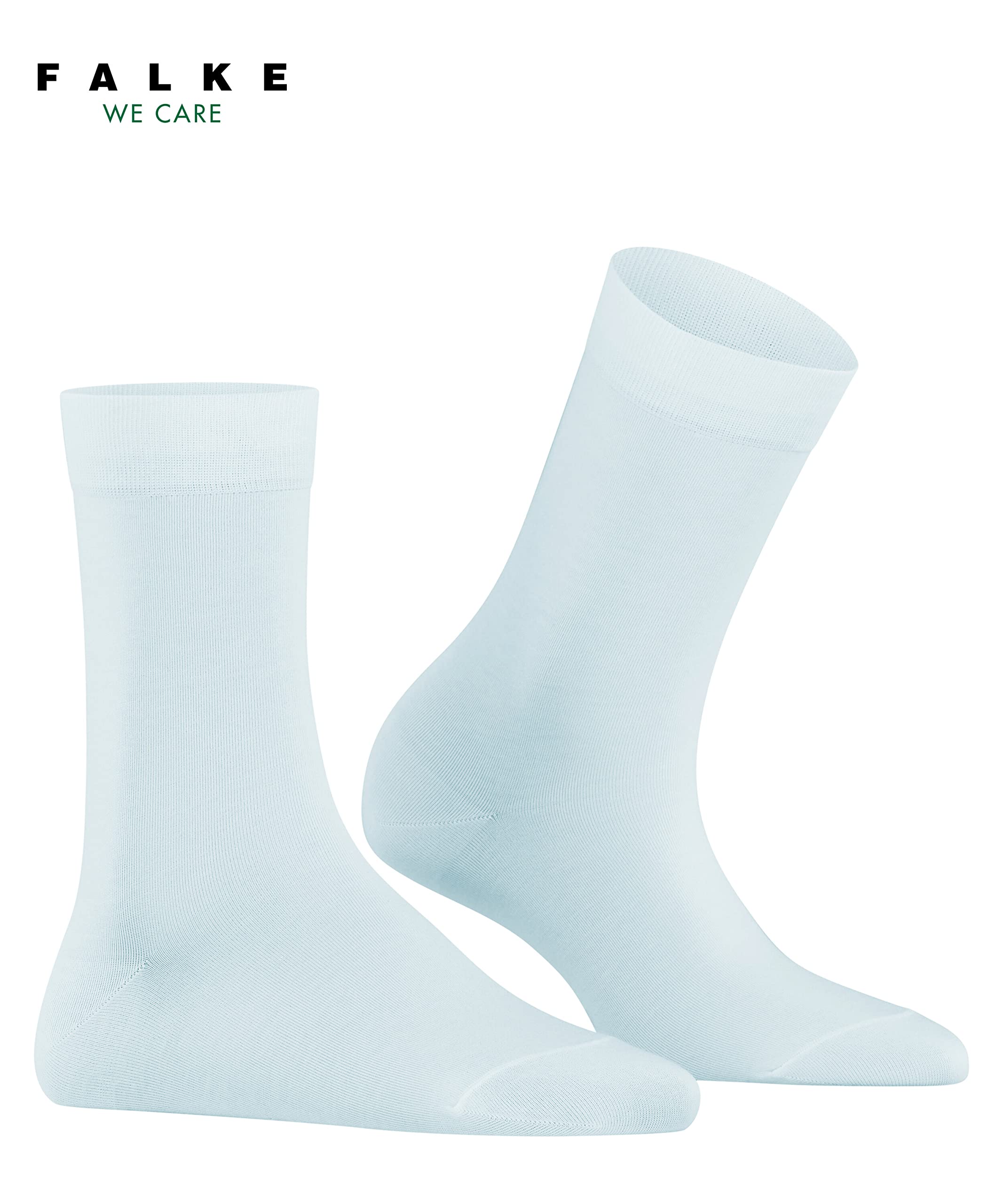 FALKE Cotton Touch W SO fines unies 1 paire, Chaussettes Femme, Bleu (Light Blue 6594) nouveau - écologique, 39-42