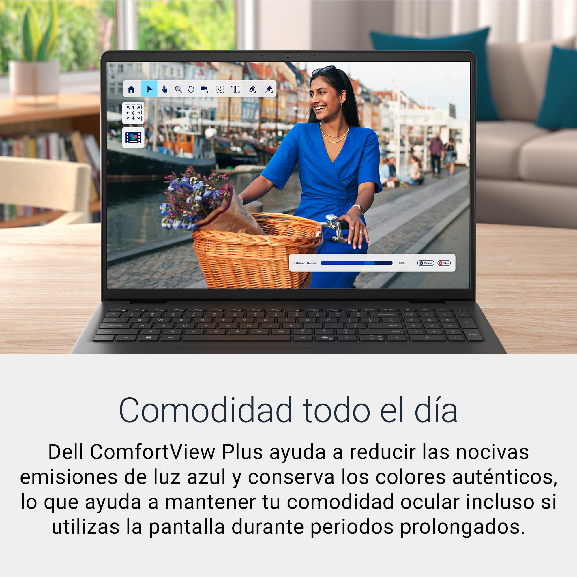 DELL 15 Portátil DC15250 – 15,6" FHD 120Hz, Intel Core i7-1355U, Gráficos Intel UHD, 16GB RAM, 512GB SSD, Webcam HD, Windows 11 Home, Teclado QWERTY Español, Color Negro — view 16