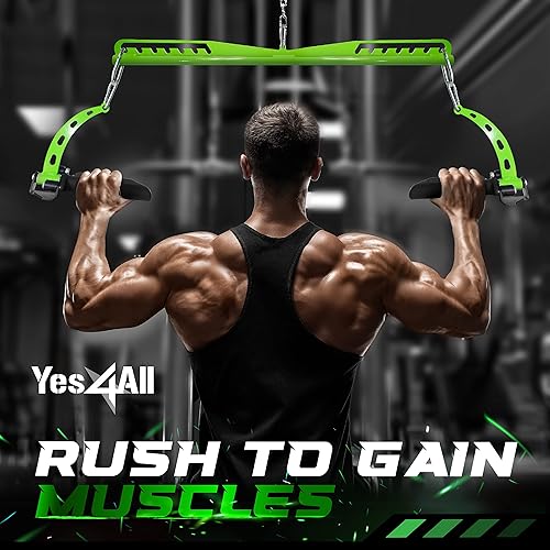 Miniatura 7 de Yes4All Neutral Multi-Grip Wide LAT Pulldown Attachments BarSpreaderPaddle Grip for Home Gym Cable Pulley System Machine