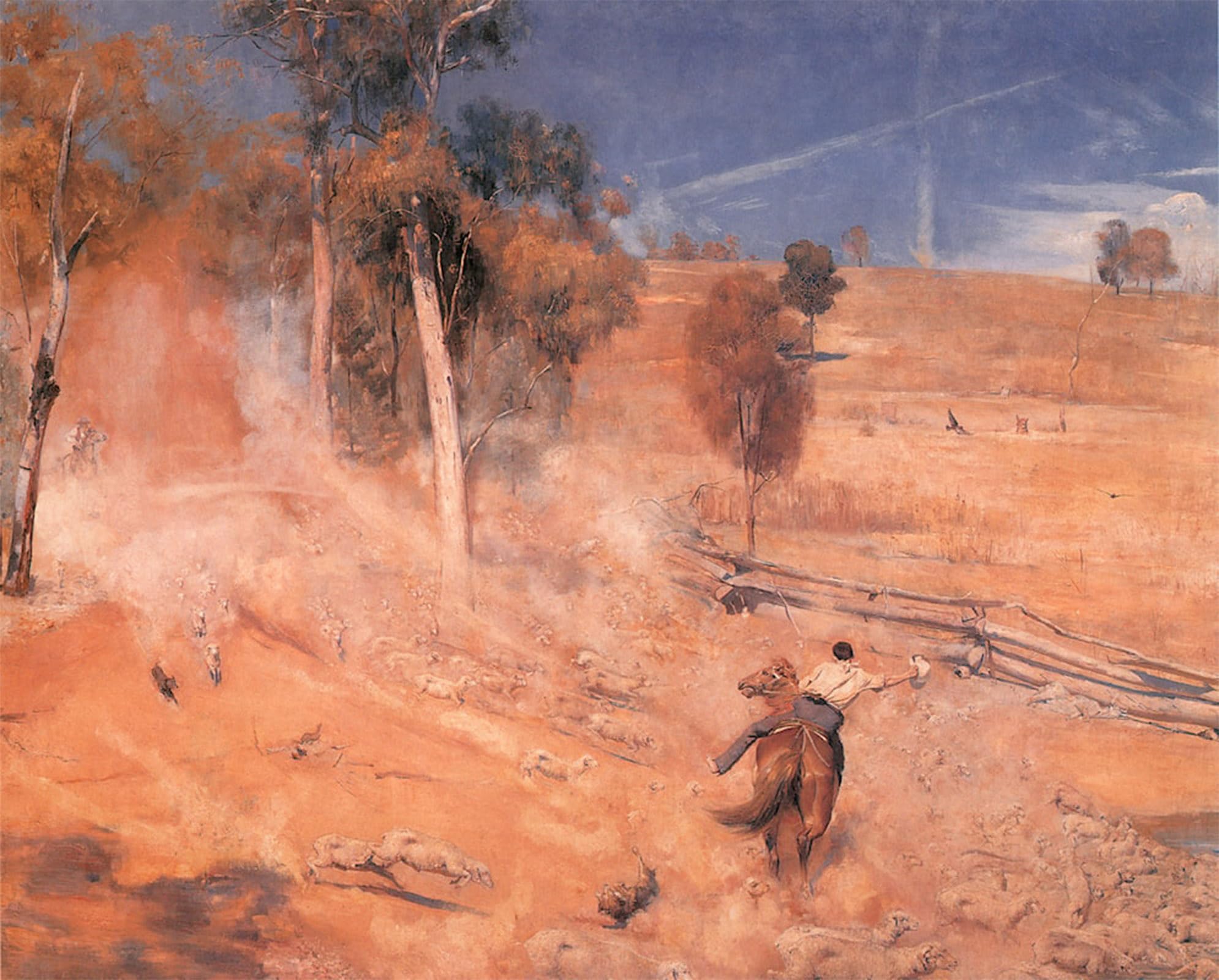Artophiiu No Frame Vintage Wall Artwork Paintings Picture Artwork Poster The Break Away Tom Roberts Art Painting Picture For Home Decor 60X90cm