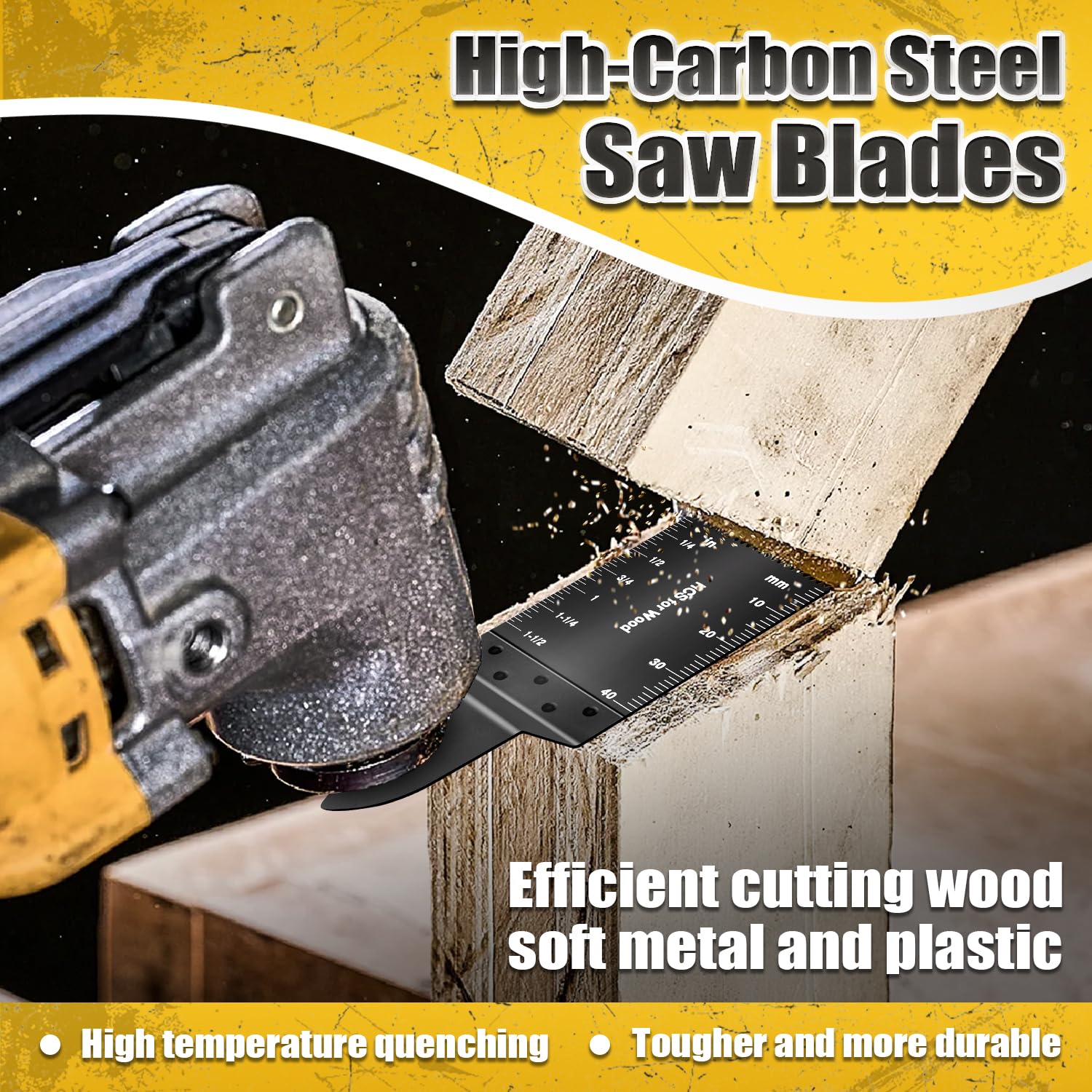 30 cuchillas oscilantes, hojas de sierra oscilantes profesionales universales de titanio para madera, plásticos y metal, compatibles con Dewalt Ryobi Fein Milwaukee Rockwell Makita