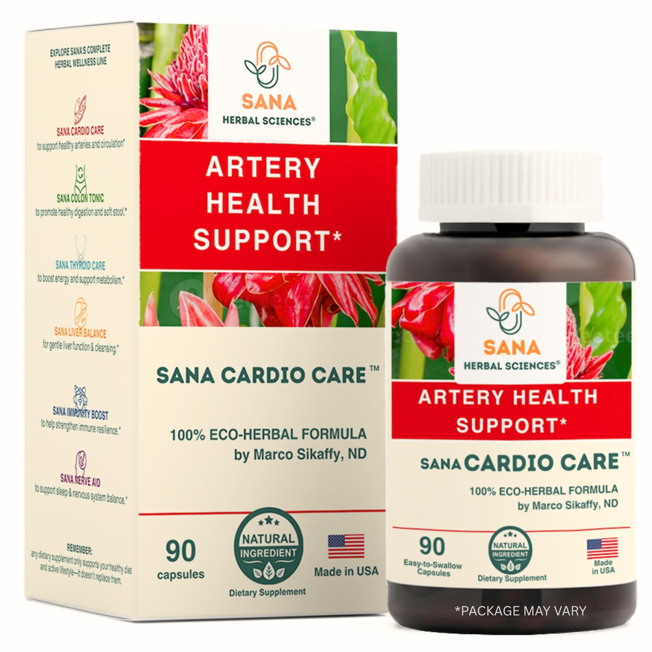 Artery Plaque & Heart Health Formula | All-Natural Supplement | 90 Capsules