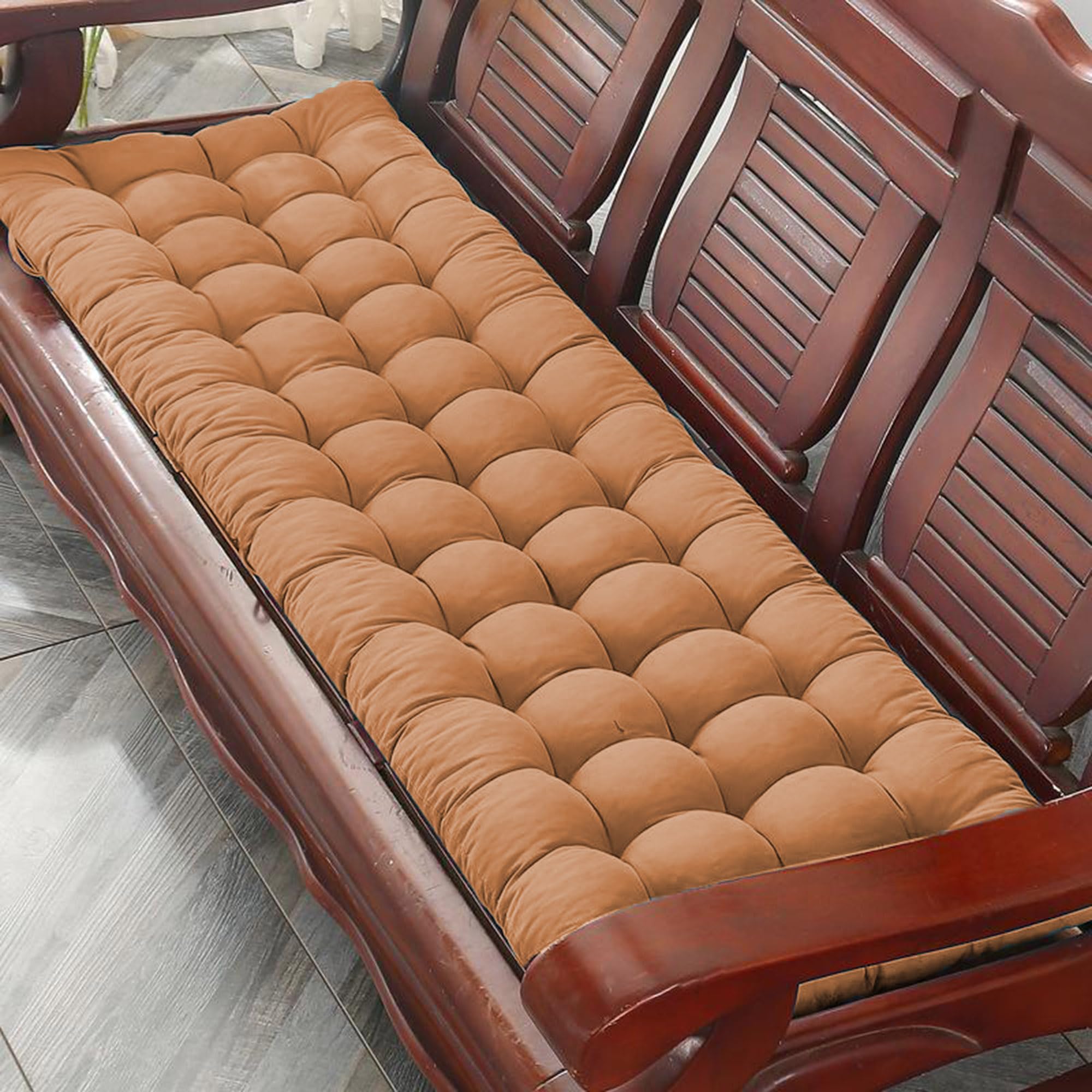 Cuscini spessi per panca da giardino, a 2 e 3 posti, per esterni, veranda, divano, dondolo, mobili, per patio, cucina, sala da pranzo, interni ed esterni, 155 x 53 x 8 cm