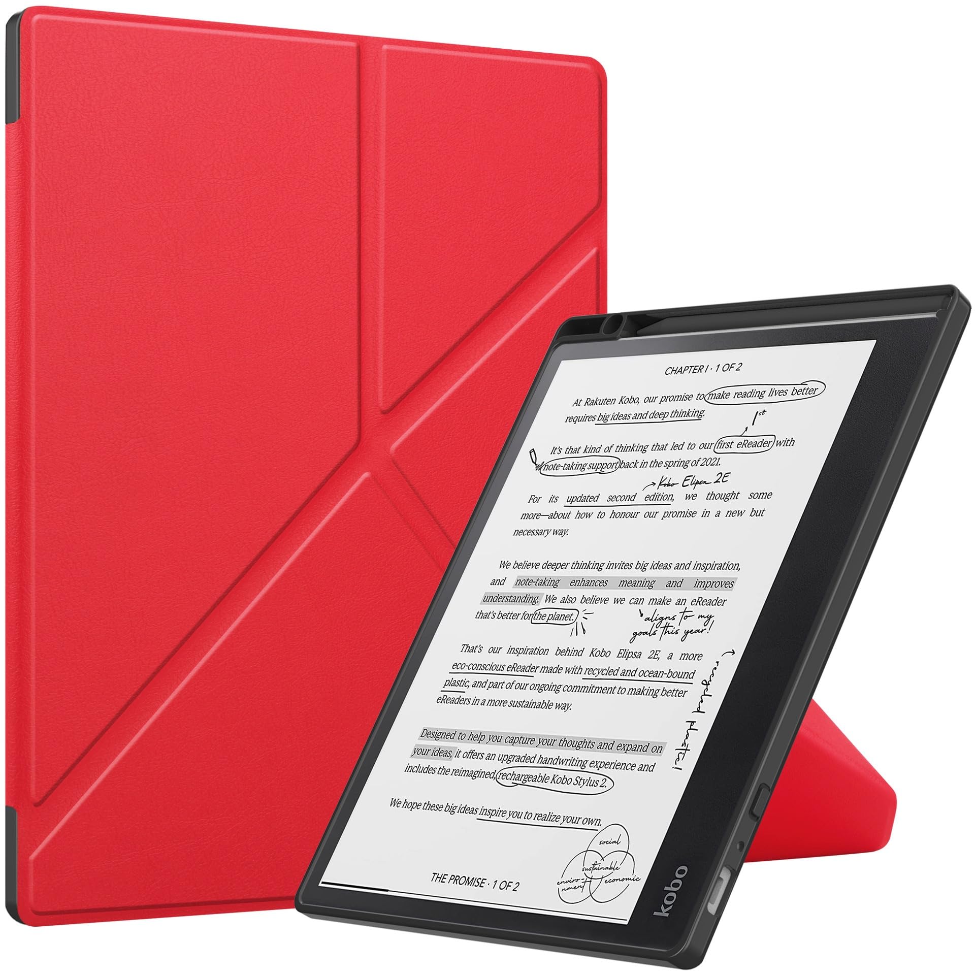 10,2-Zoll-Universale Reader-Hülle Mit Handschlaufe & Stifthalter – Passt Für Kindle Scribe, Note Air 2 Plus, Kobo Elipsa