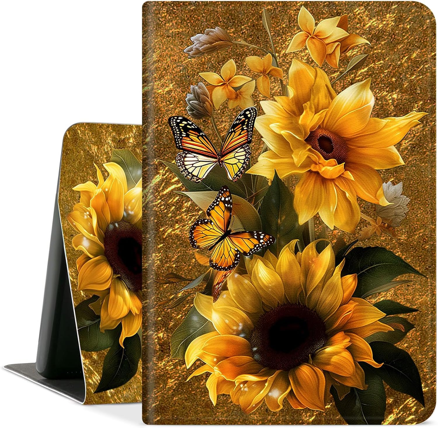 Case for All-New Amazon Kindle Fire HD 8 & 8 Plus Tablet (12th Gen/10th Generation,2022/2020 Release) 8 inch,PU Leather Folio Stand Case with Auto Sleep/Wake,Yellow Sunflower