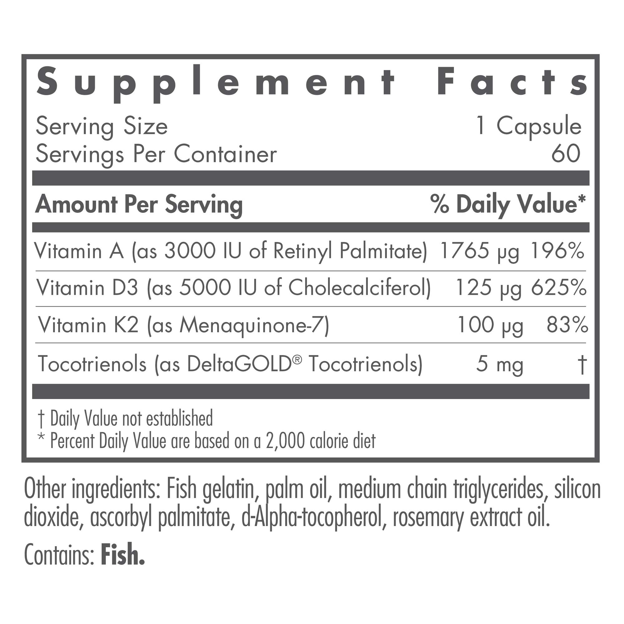 NutriCology Vitamin D3 Complete 5000 High Potency with Vitamin A, E