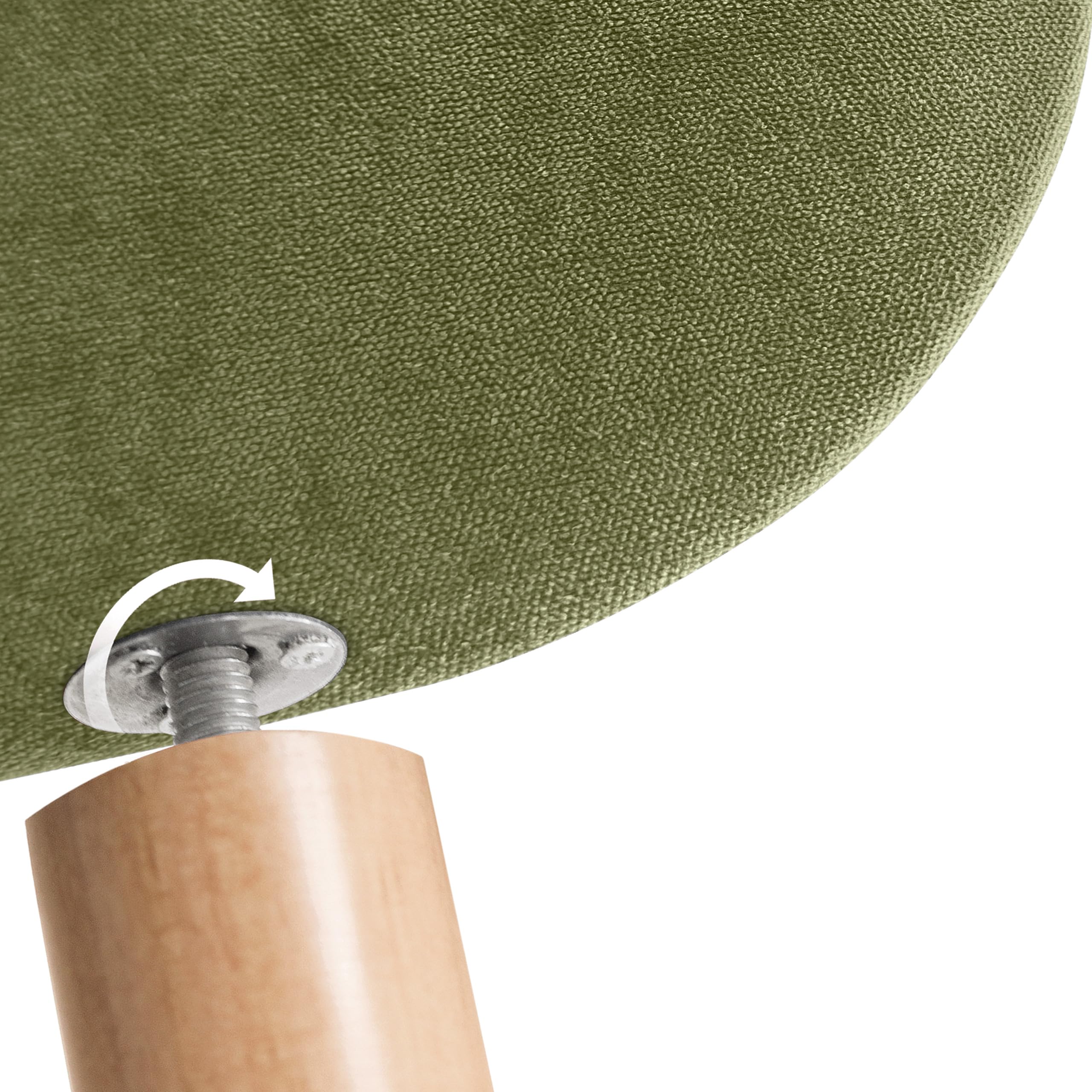 DHOME Cabecero Tapizado Curvo Liso Tela Aqualine 50cm Altura con Patas para Pared Acústicos Cabeceros Absorbentes Cabezal Cama Dormitorio (Verde, 80cm)