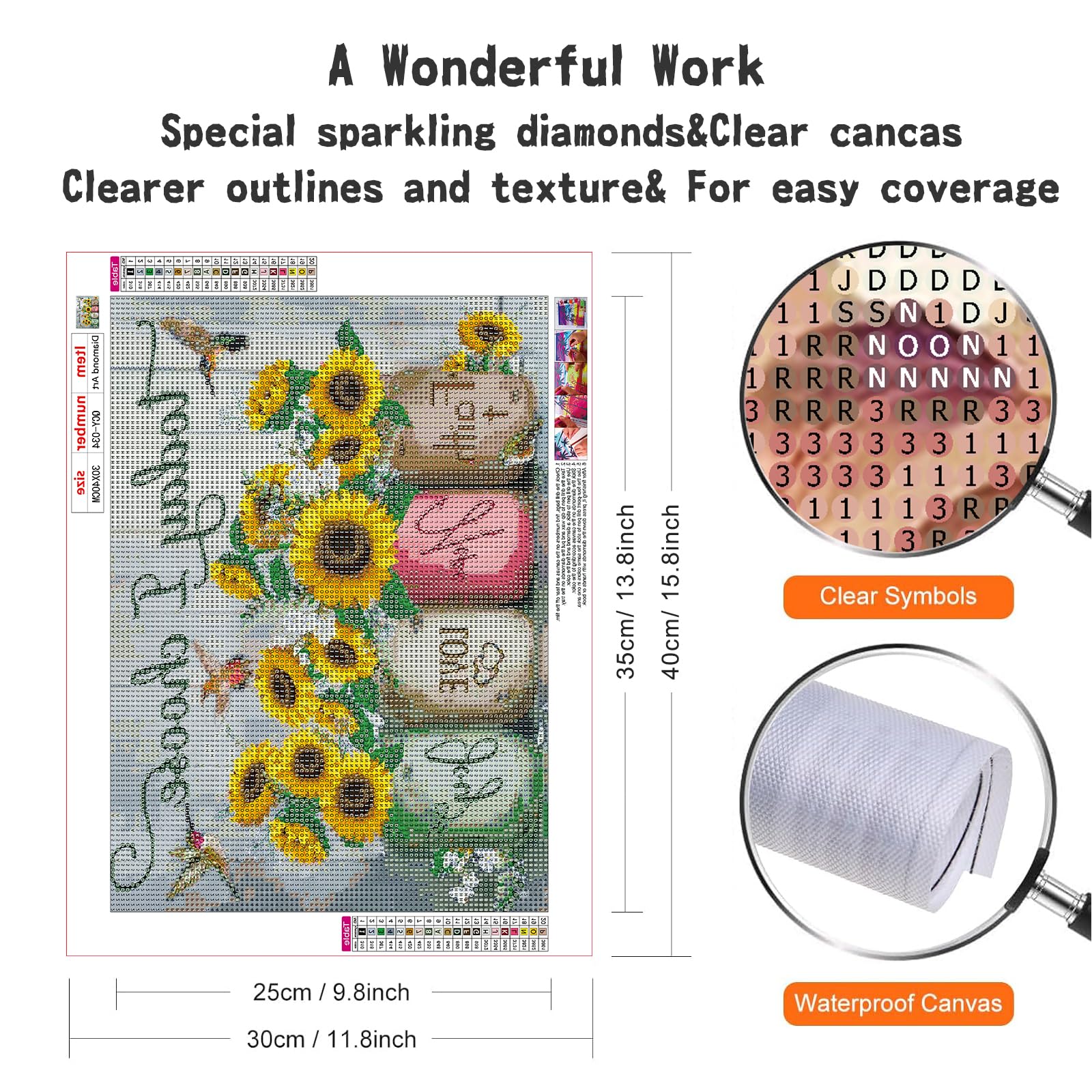 GUMITOON Full Drill Diamond Painting Kit For Adults - 12x16 Inch Round 5D Diamonds, DIY Craft For Beginners (QCY-086) - View #10