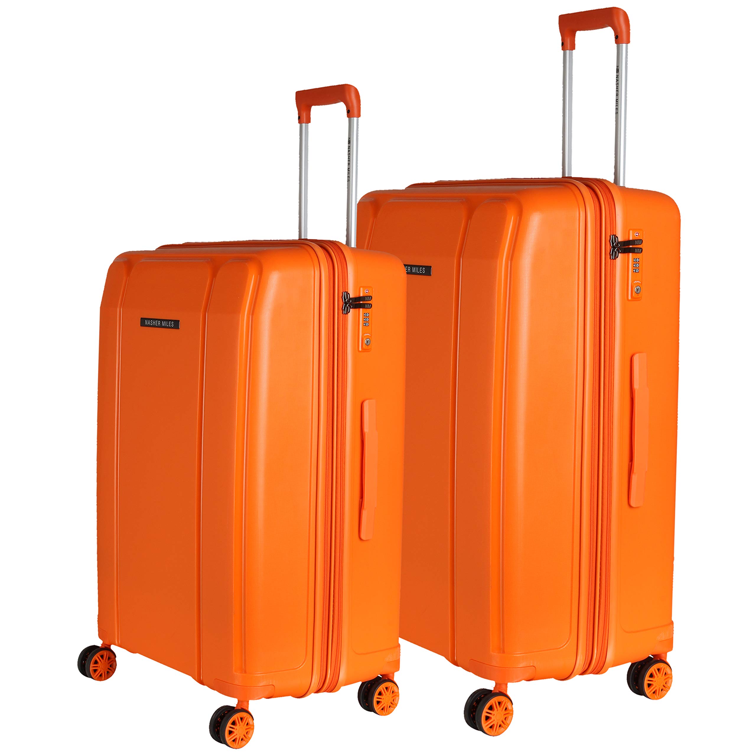 Nasher Miles Tokyo Expander Hard-Sided Polypropylene Luggage Set of 2 Orange Trolley Bags (65 & 75 cm)
