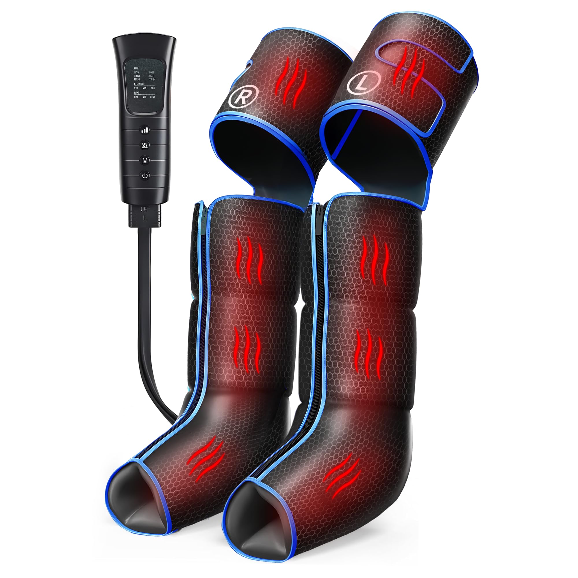 COMFIER Beinmassagegerät mit Wärme und Kompression, 3-in-1 Fuß- und Beinmassagegerät, 6 Modi, 3 Intensitätsstufen und Wärmetherapie, Geschenke für Mama und Papa