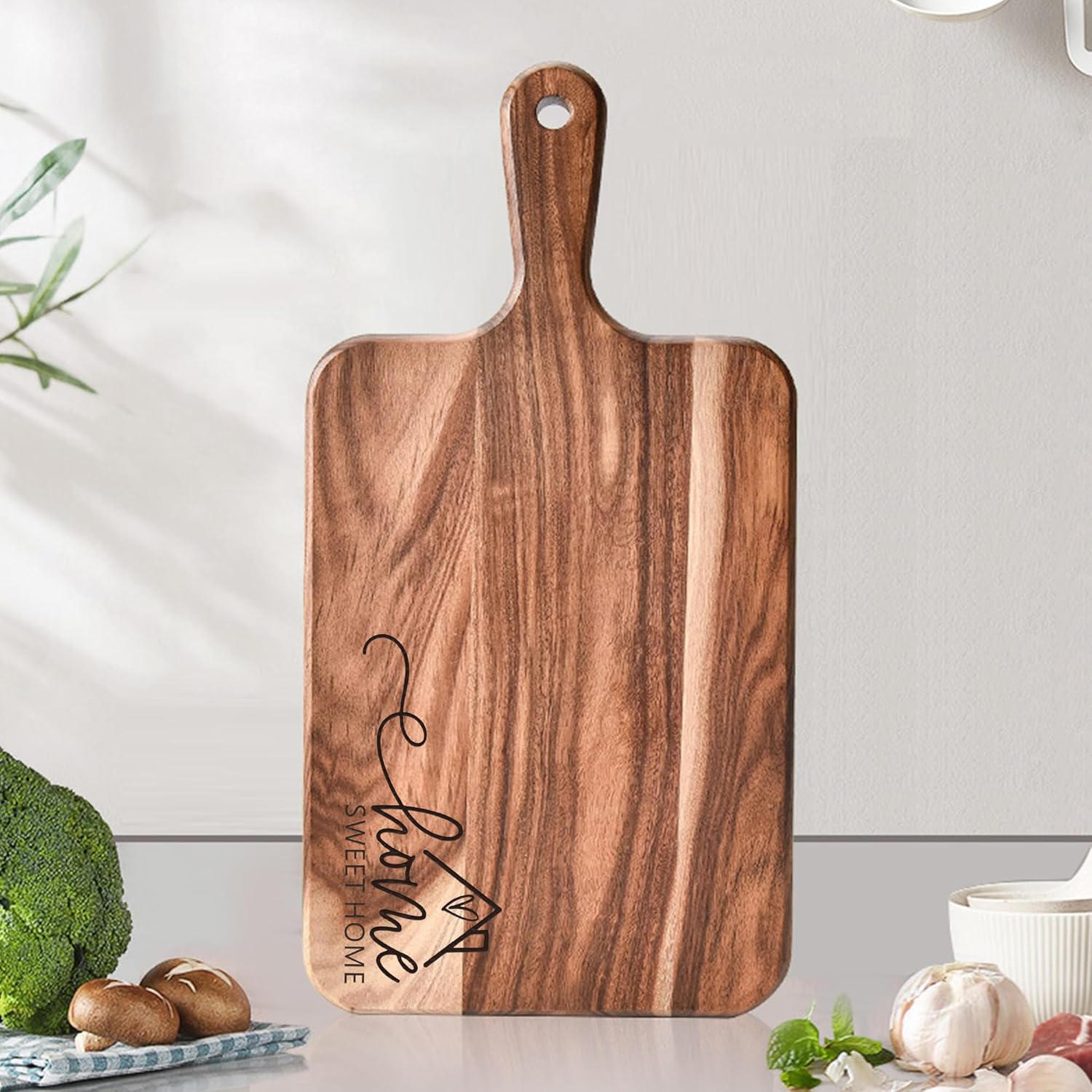 Engraved Cutting Board Housewarming Gifts New Home, New House Warming Gift for Homeowner, New House Gifts for Women Men Couple Neighbor (Home sweet home) - Image 4