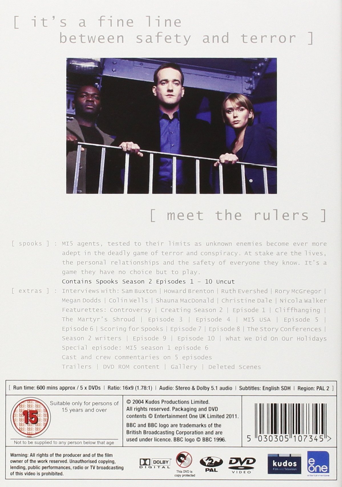 EO10734 Spooks Series 2 [Reino Unido] [VHS]