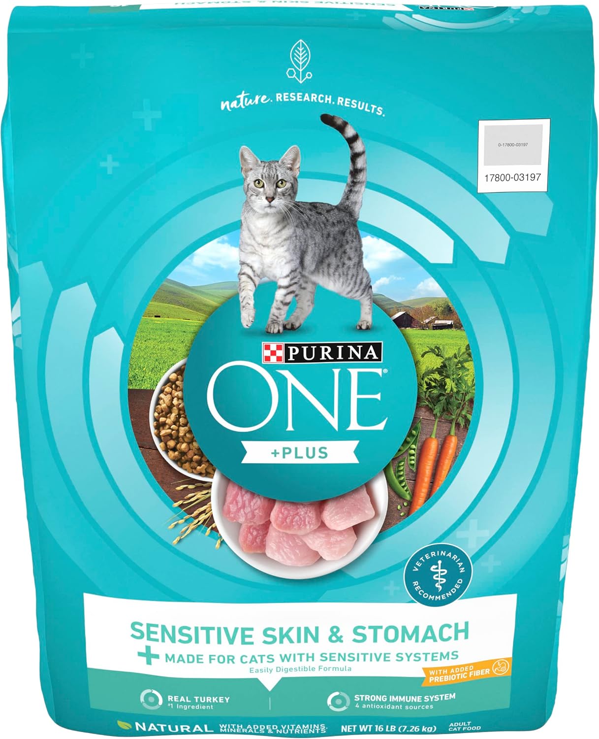 PURINA ONE Dry Cat Food, Sensitive Systems, 16Pound Bag, Pack of 1
