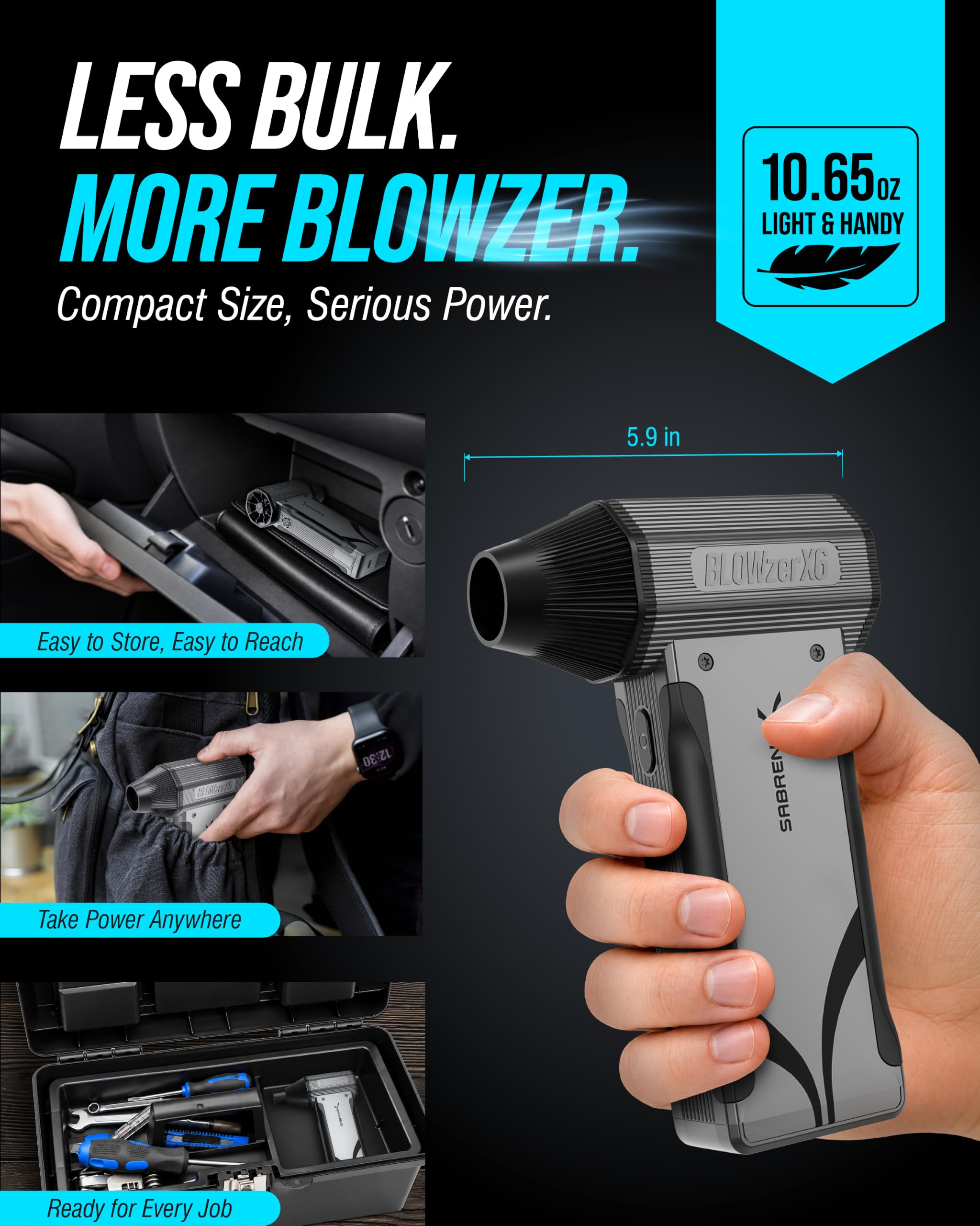 SABRENT Blowzer X6 Bezprzewodowa Dmuchawa Sprężonego Powietrza