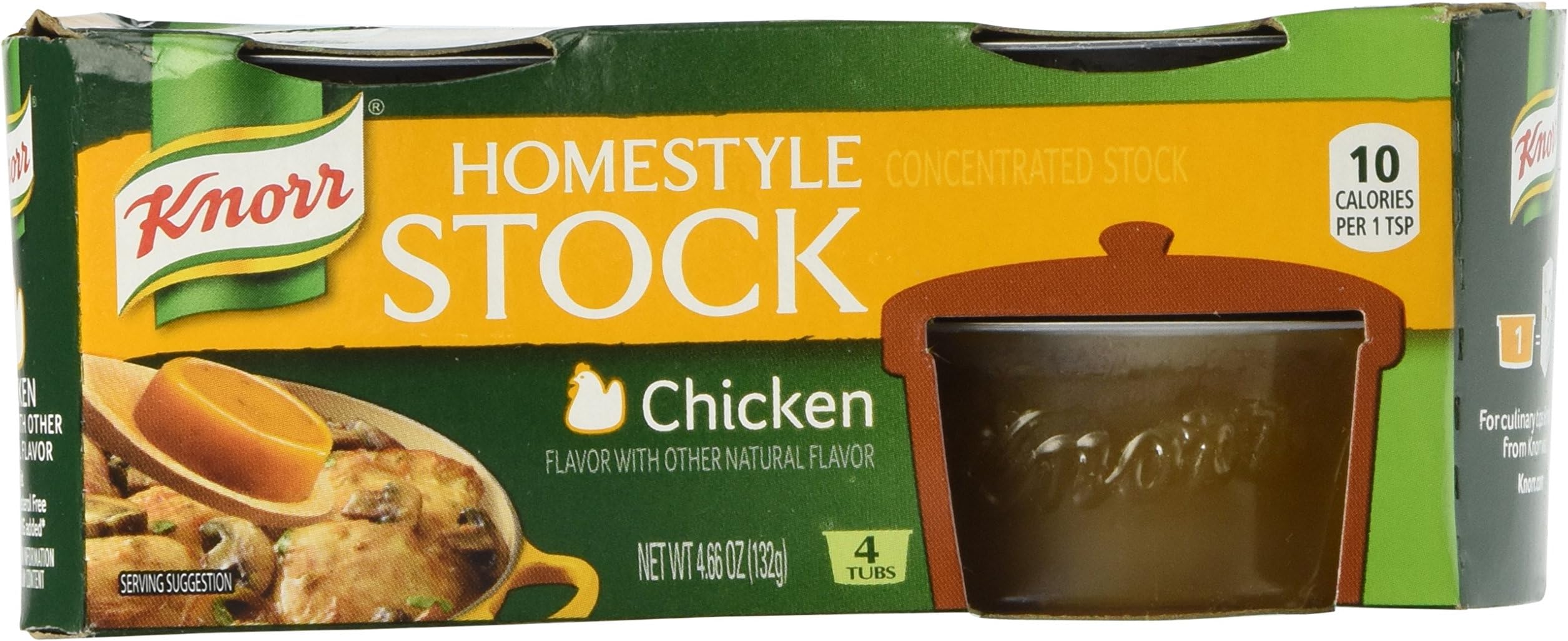 Knorr Homestyle Chicken Stock 4.66 oz 4 ct 2 Pack Packaged Broths Grocery