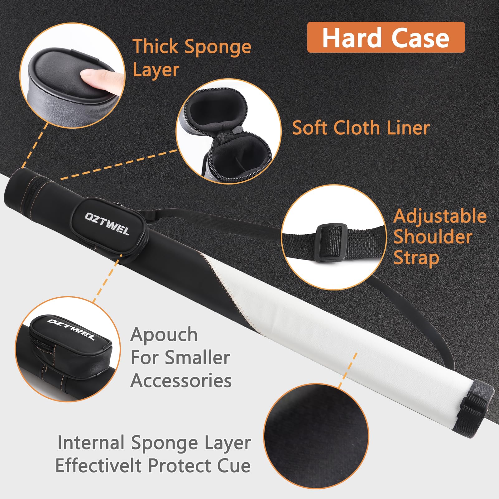 Amazon | プールキュースティック ケース付き 13mm グラスファイバー