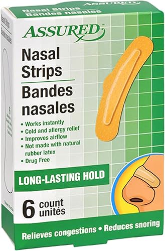 Assured Tiras nasales, 6 unidades