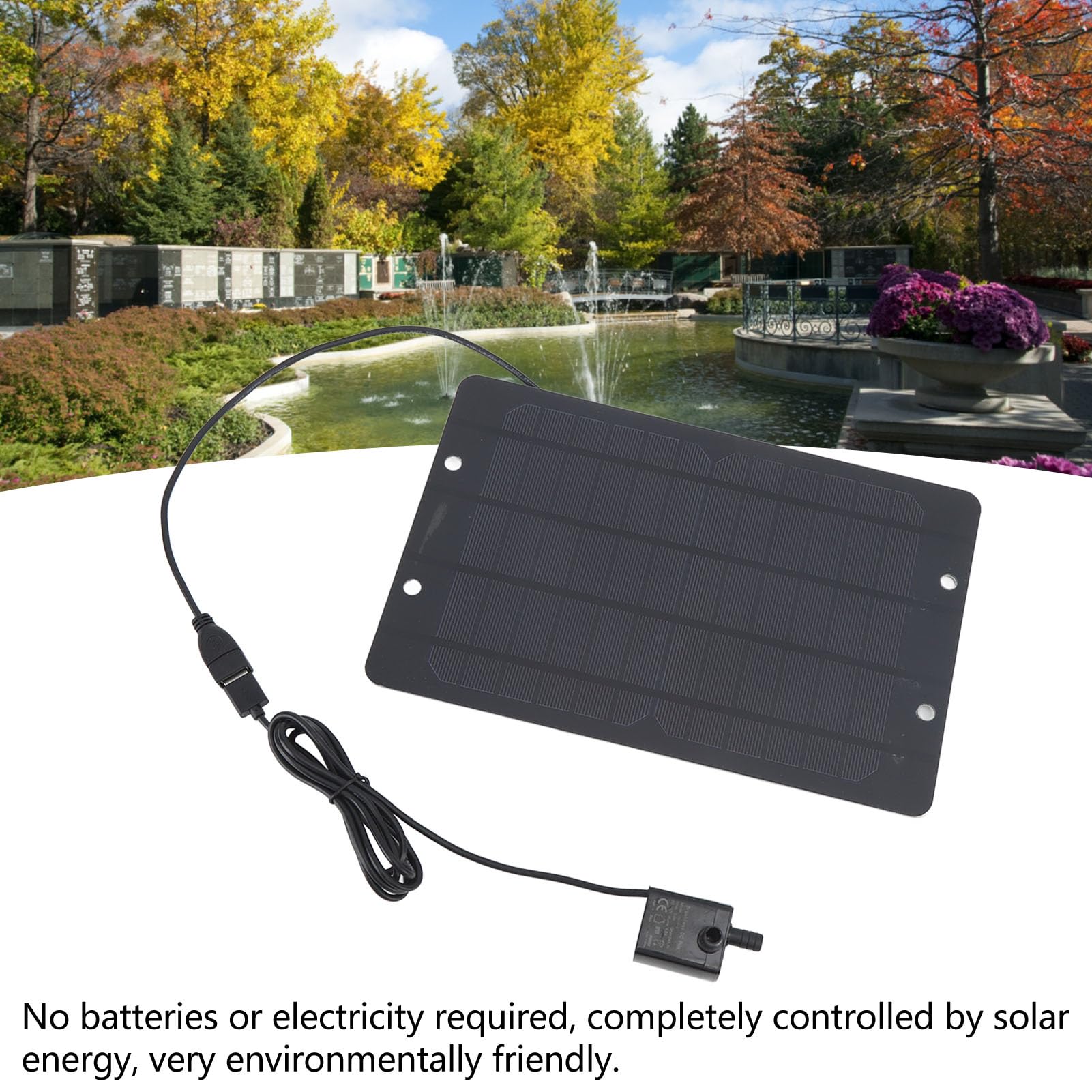 Kit di Pompa per Acqua Solare Fai -da -te, Pompa da 12 V a Base di Solare con Pannello da 6 V 10 W per Vasca da Giardino da Giardino da Bagno di Uccelli
