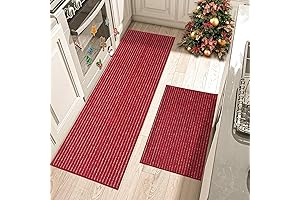 BEQHAUSE Striped Runner Rug: Soft, Absorbent, and Durable Kitchen Mats