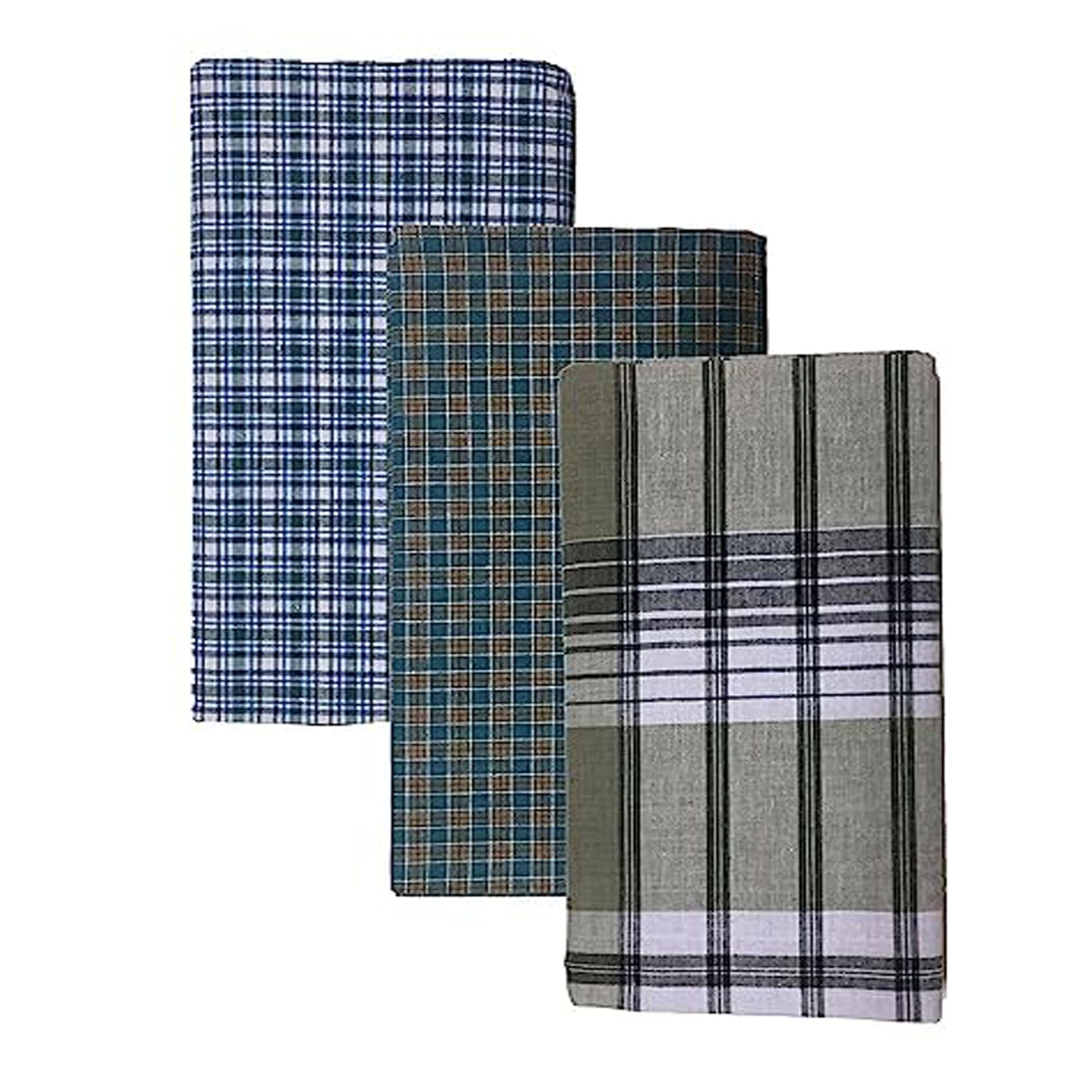 IAgriText Cotton Stitched Lungis Pack of 3 - Small Checkered - Ready To Wear - 2.10 Meter -3 Nos-picture-44