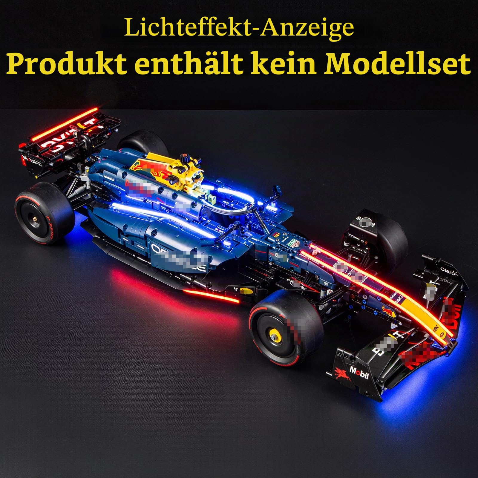 GEAMENT LED Licht-Set Kompatibel mit LEGO Oracle Red Bull Racing RB20 F1 Rennauto Technic 42206 Bausteine Modell (Modellsatz Nicht enthalten)