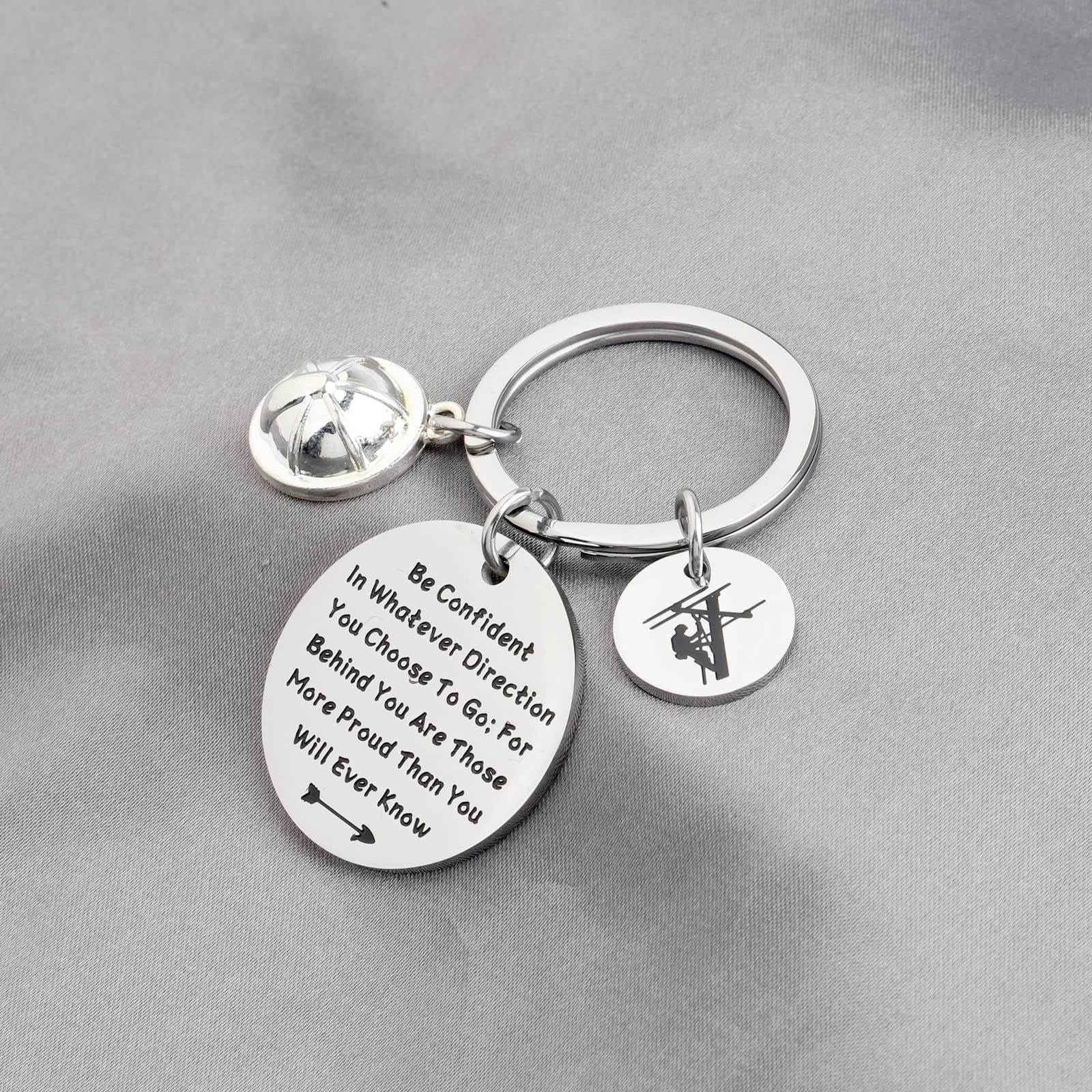LQRI Lineman Keychain Electrician Gifts Lineman Gift Electricians Tower Techs Gifts Electrician Graduation Graduate Gift