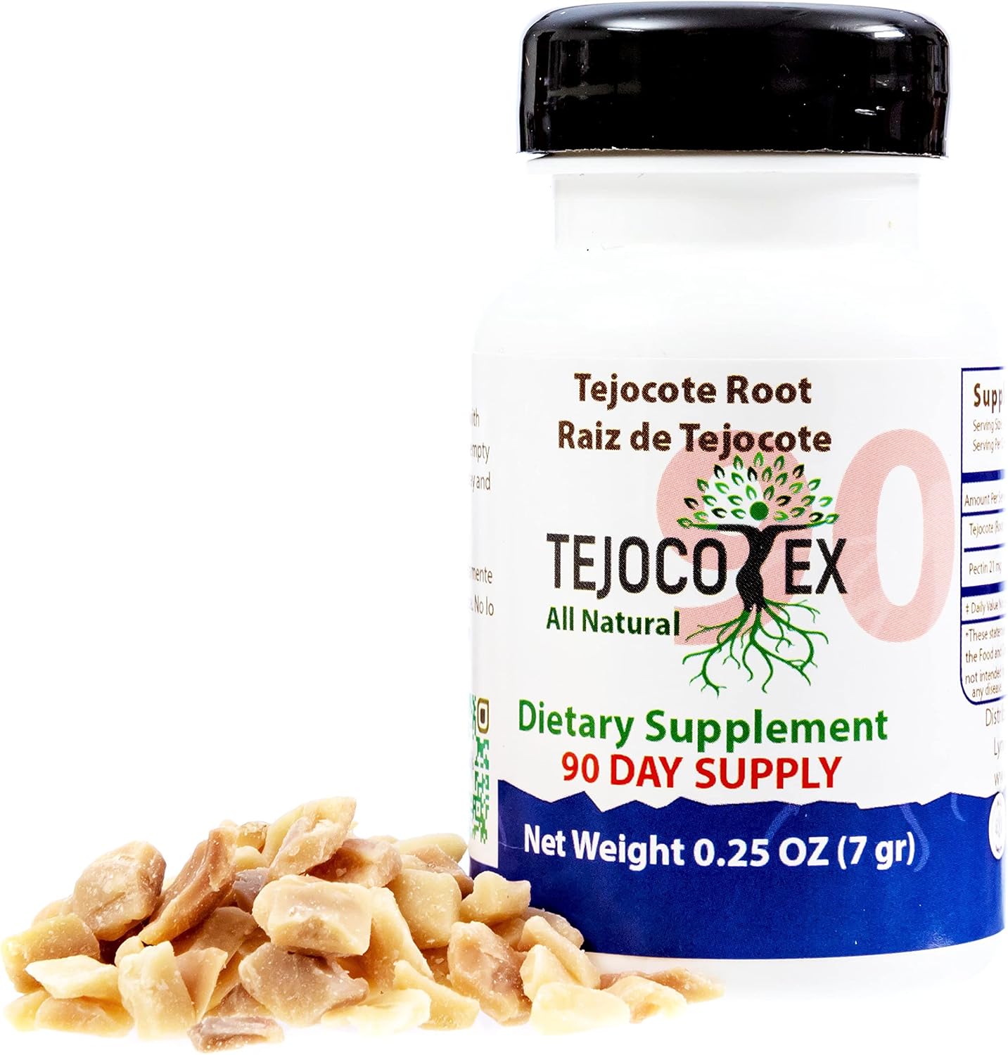 90 Day Raiz de Tejocote Root 100% Pure Authentic Mexican All Natural Weight Loss Supplement - 3 Month Supply
