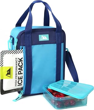 Arctic Zone Kids Lunch Box with Ice Pack and Food Container, True Blue