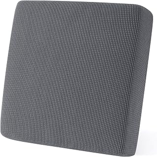 SUBRTEX Couch Slipcover RV Seater Slip Loveseat Stretch Durable Sofa Cushion Cover Spandex Elastic Furniture Protector for Settee Seat for Replacement in Livingroom, Small, Light Gray