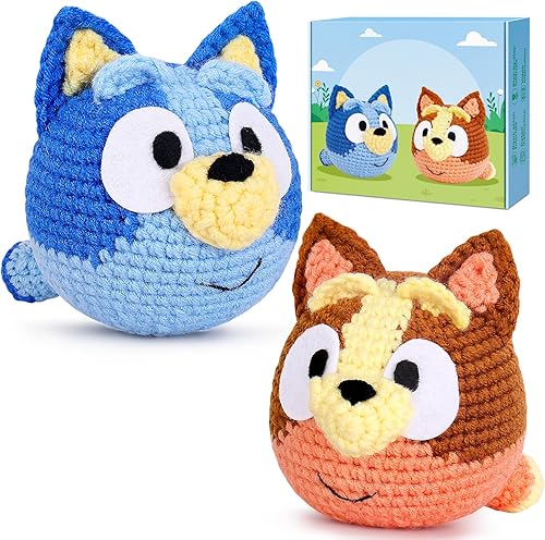 Acehochen Kit de ganchillo para principiantes, kit de ganchillo para adultos con tutoriales en video paso a paso, kits de animales de ganchillo para