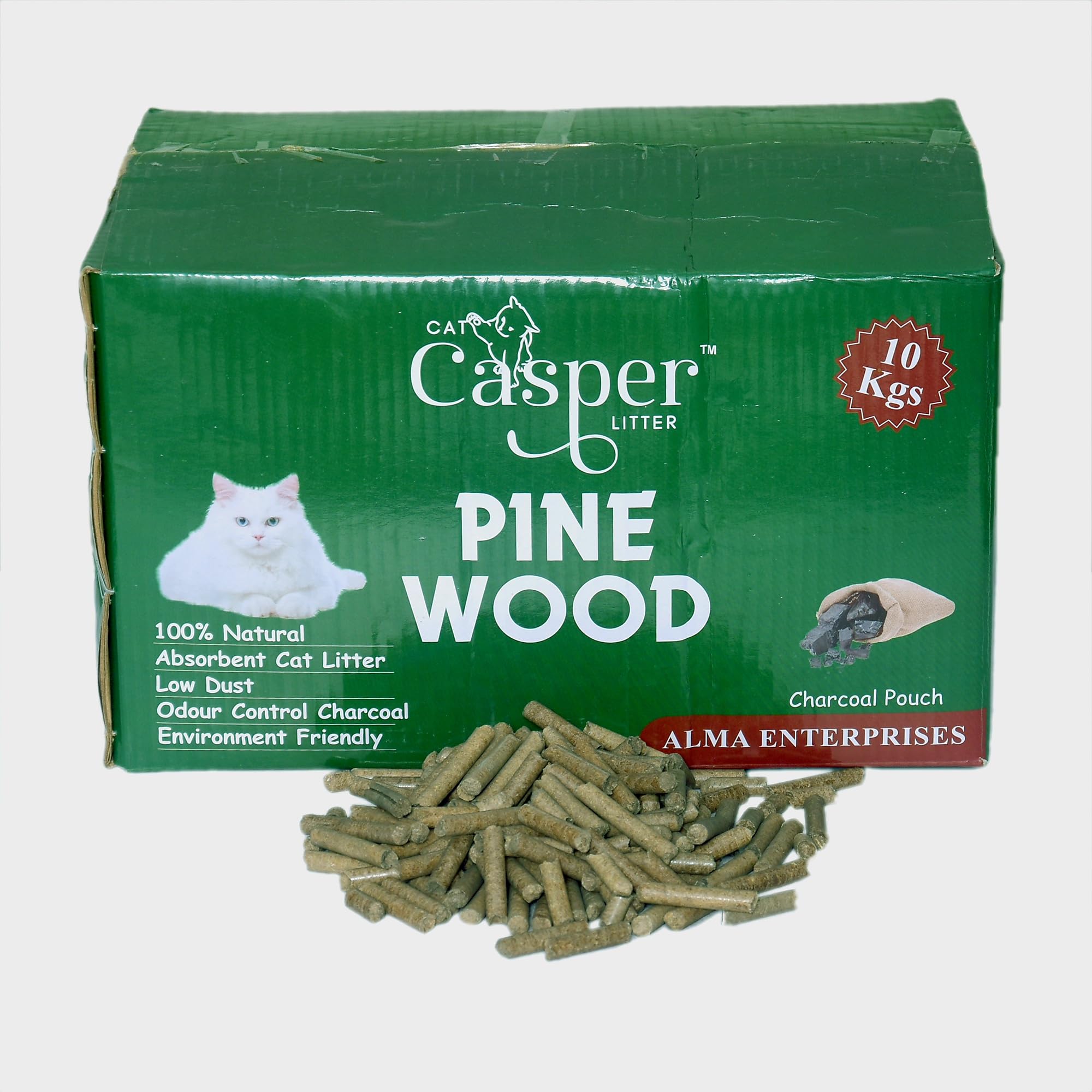 Cat Casper Super Absorbent Pine Wood Cat Litter 10kg Desertcart