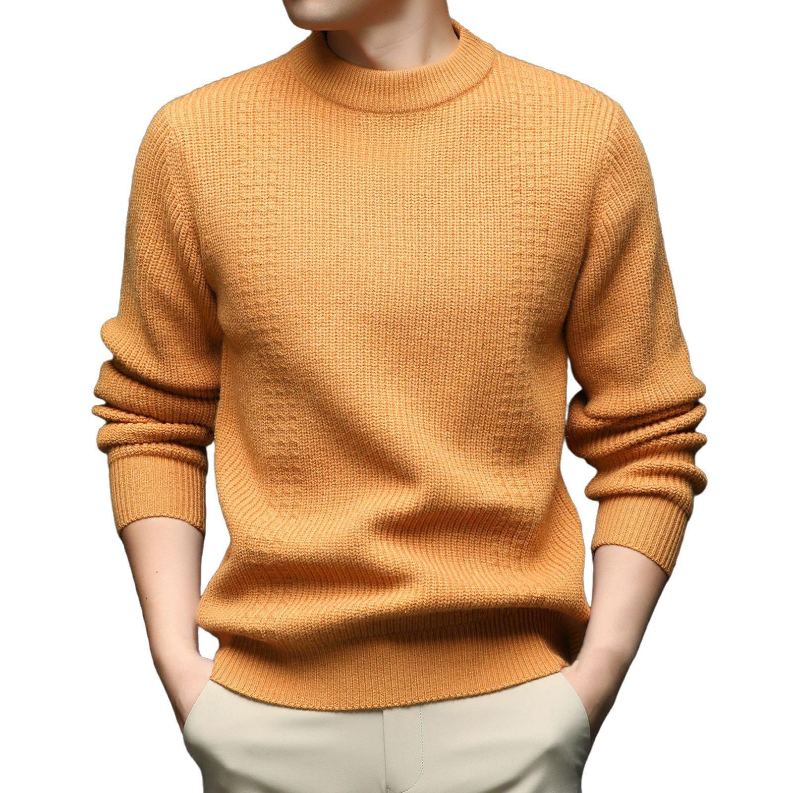 Cárdigan chaqueta de punto contra el frío invernal suéter oversized grueso con cuello 5