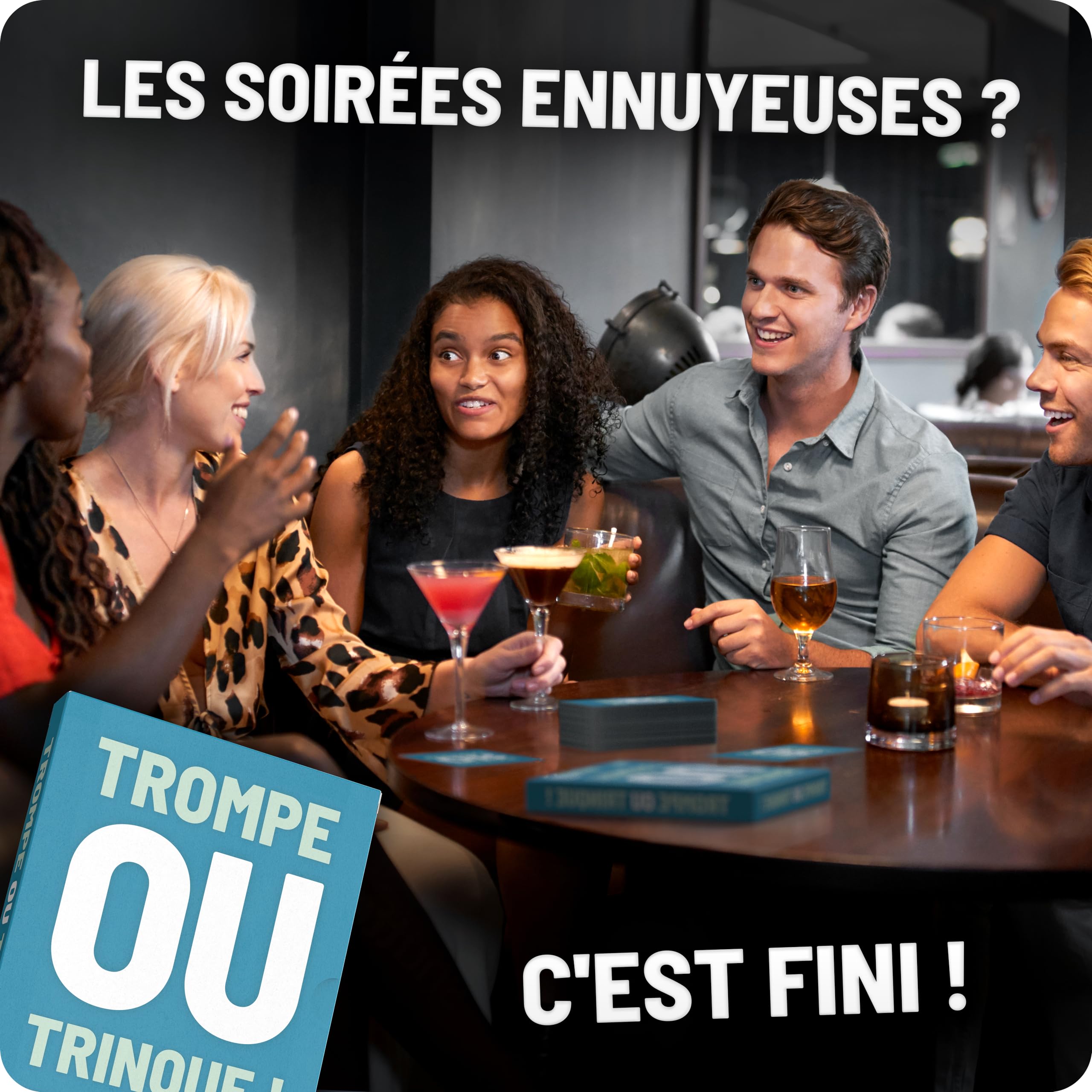 Trompe ou Trinque - Jeu de Fête Amusant avec 100 Cartes - Jeu à Boire pour Adultes dès 18 Ans - Édition Française