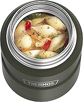 Vista 8 de THERMOS Stainless King Tarro de alimentos aislado al vacío con cuchara, 16 onzas, verde militar